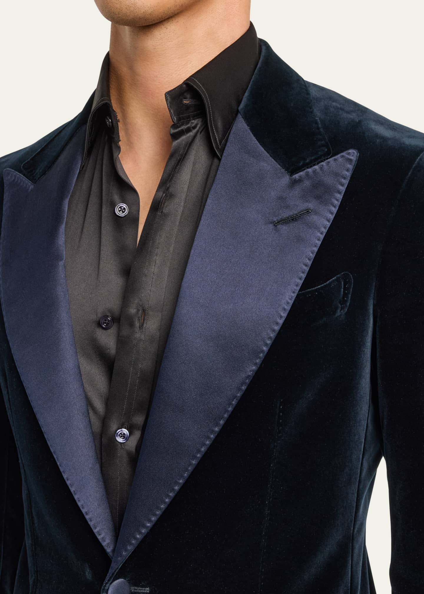 TOM FORD Men's Shelton Velvet and Satin Evening Jacket