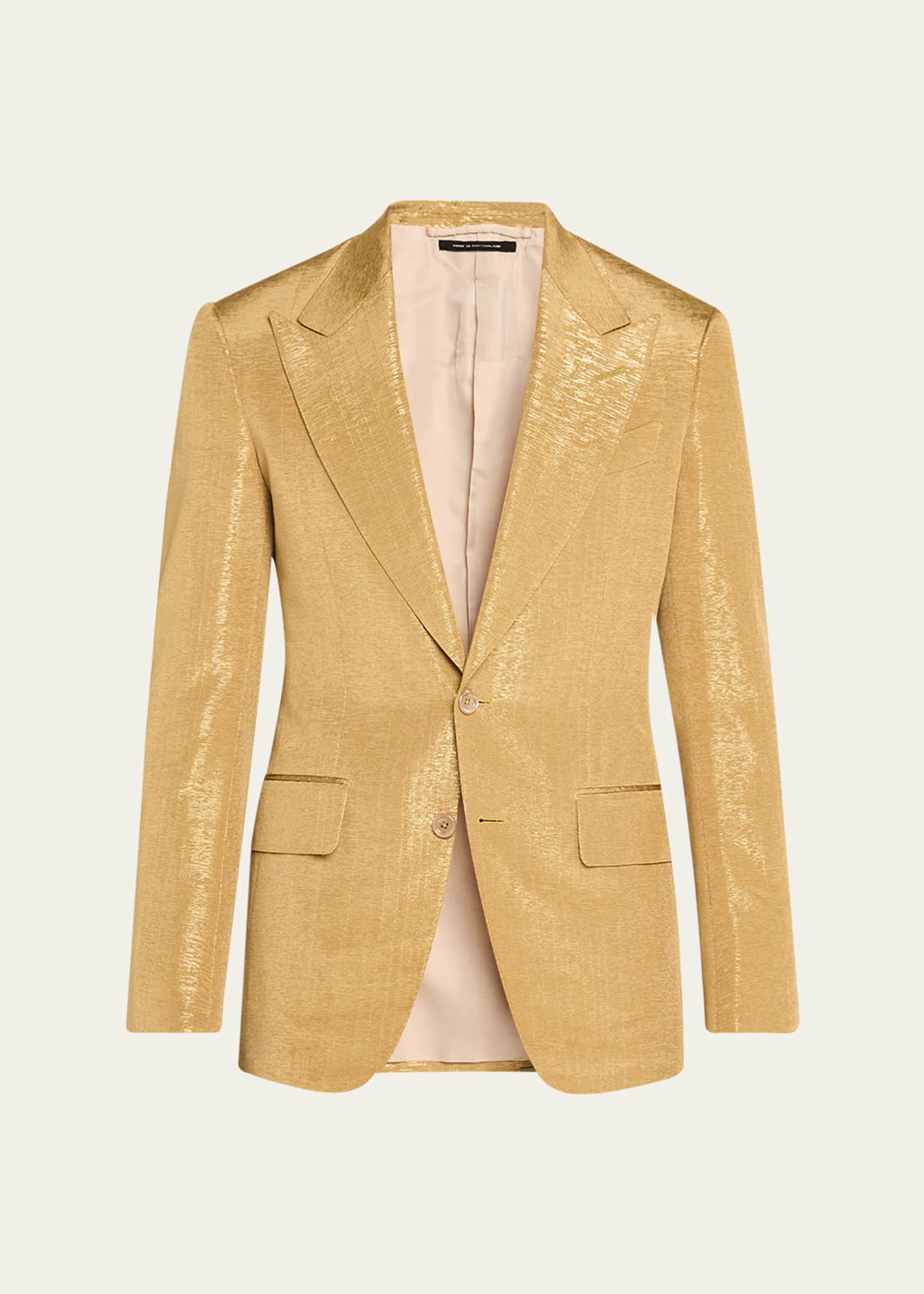 TOM FORD Men's Shelton Metallic Slub Moire Cocktail Jacket Image 1 of 5