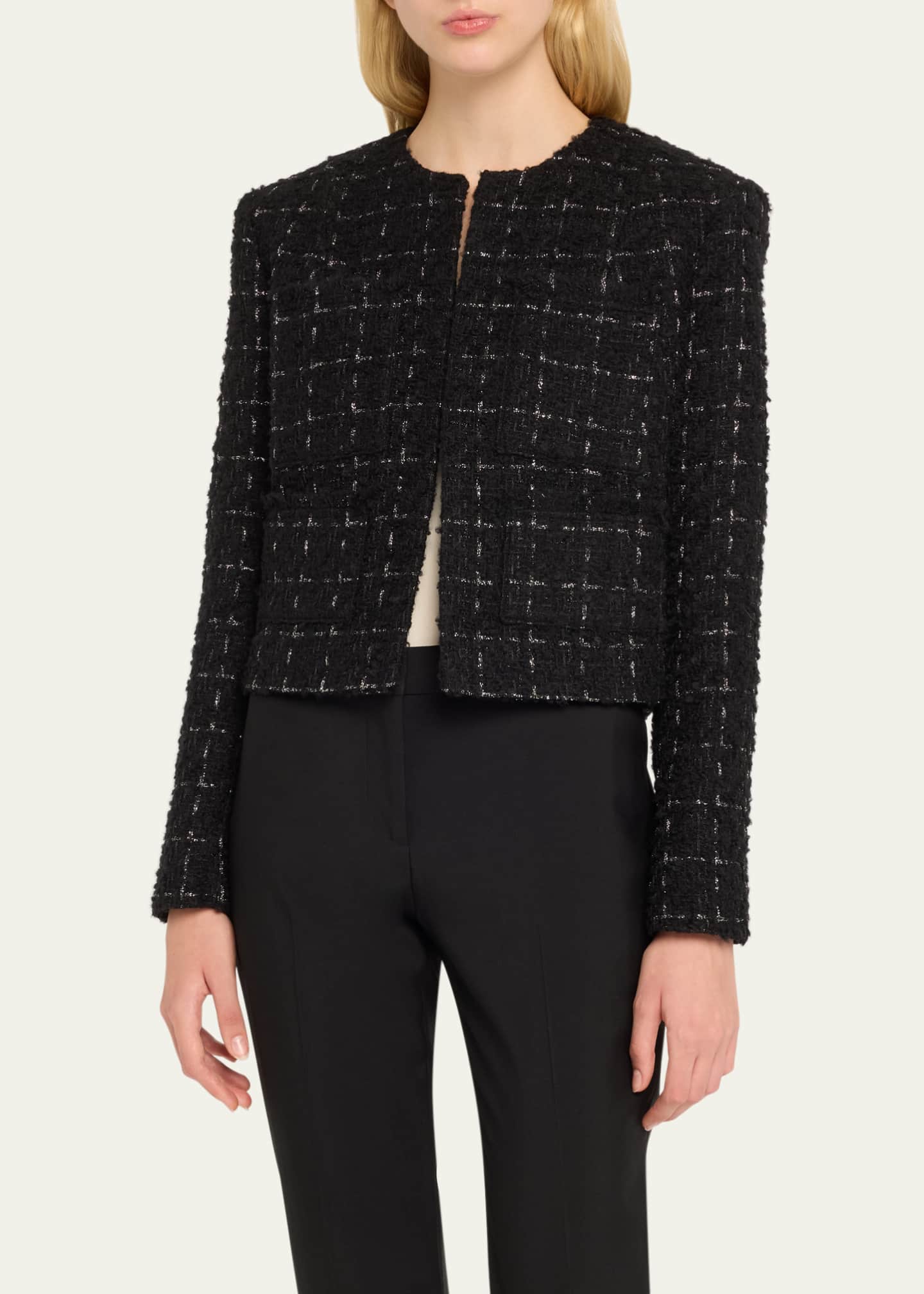 Iro Malano Tailored Check Tweed Jacket Image 4 of 5