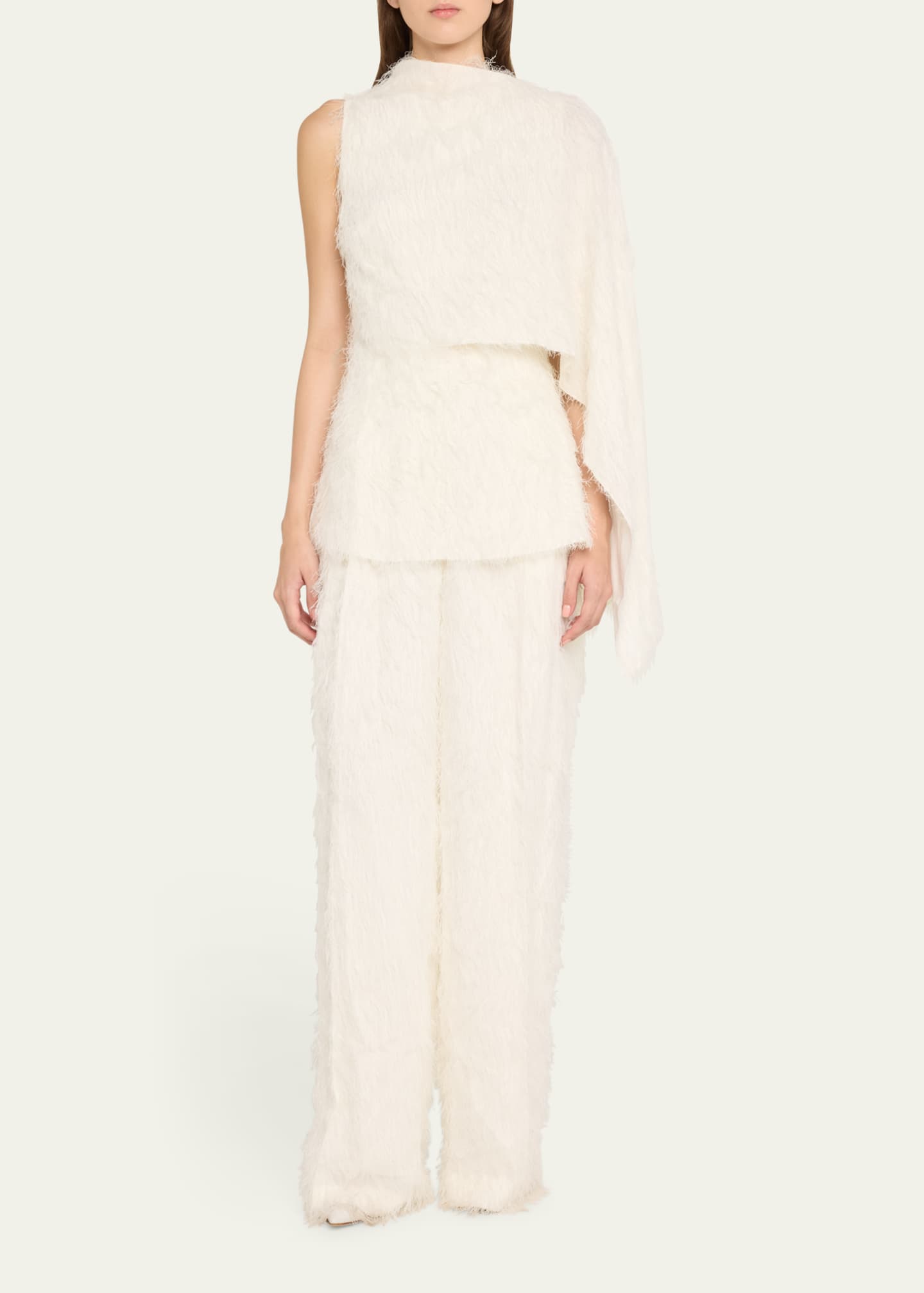 Oscar de la Renta Fringe Fil Coupe Wide Leg Pants Image 2 of 5
