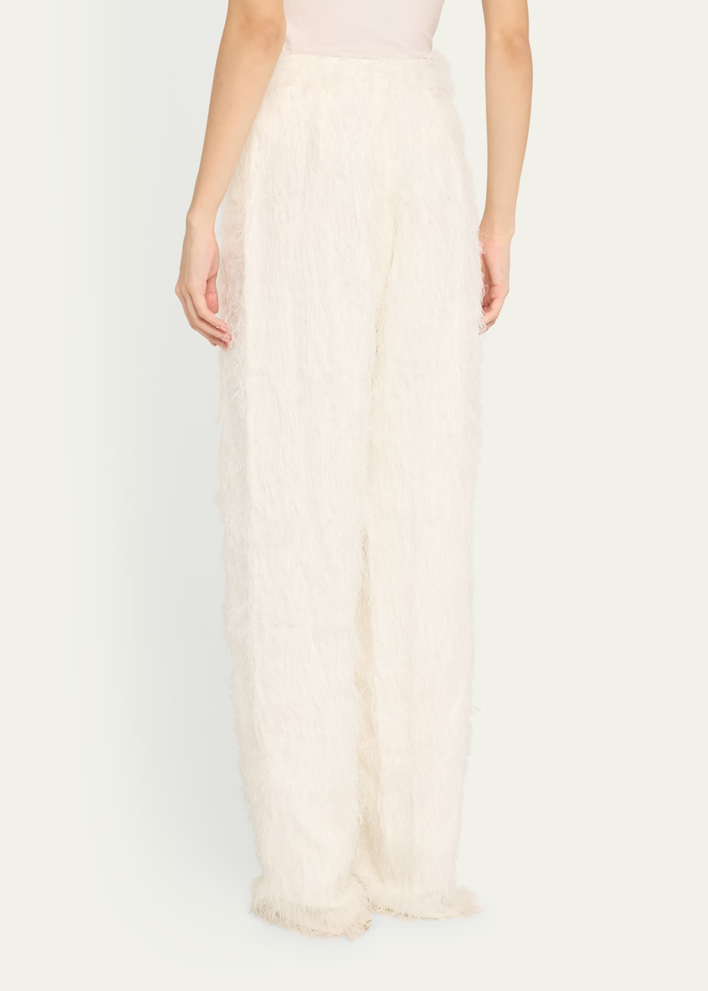 Oscar de la Renta Fringe Fil Coupe Wide Leg Pants Image 3 of 5