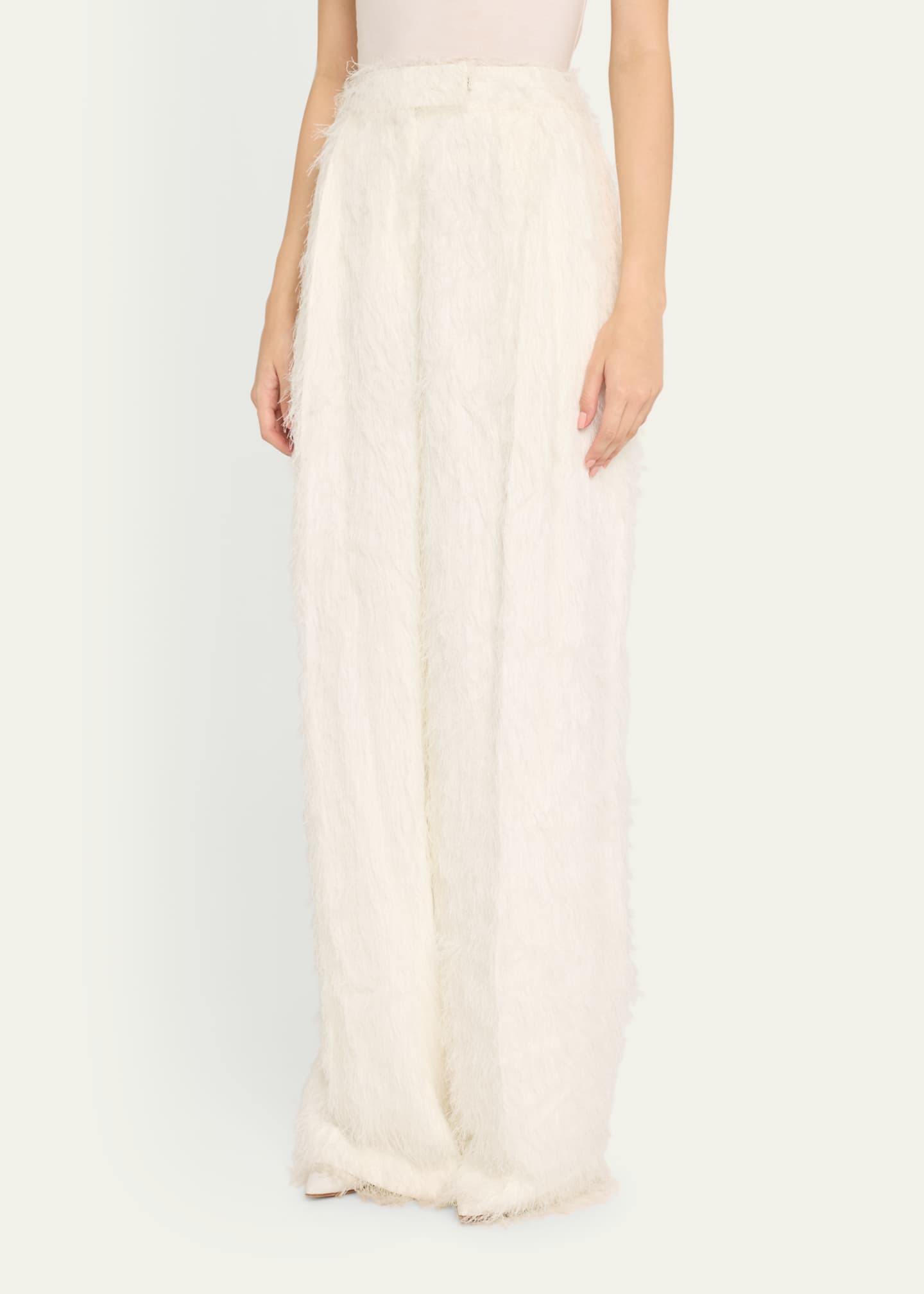Oscar de la Renta Fringe Fil Coupe Wide Leg Pants Image 4 of 5