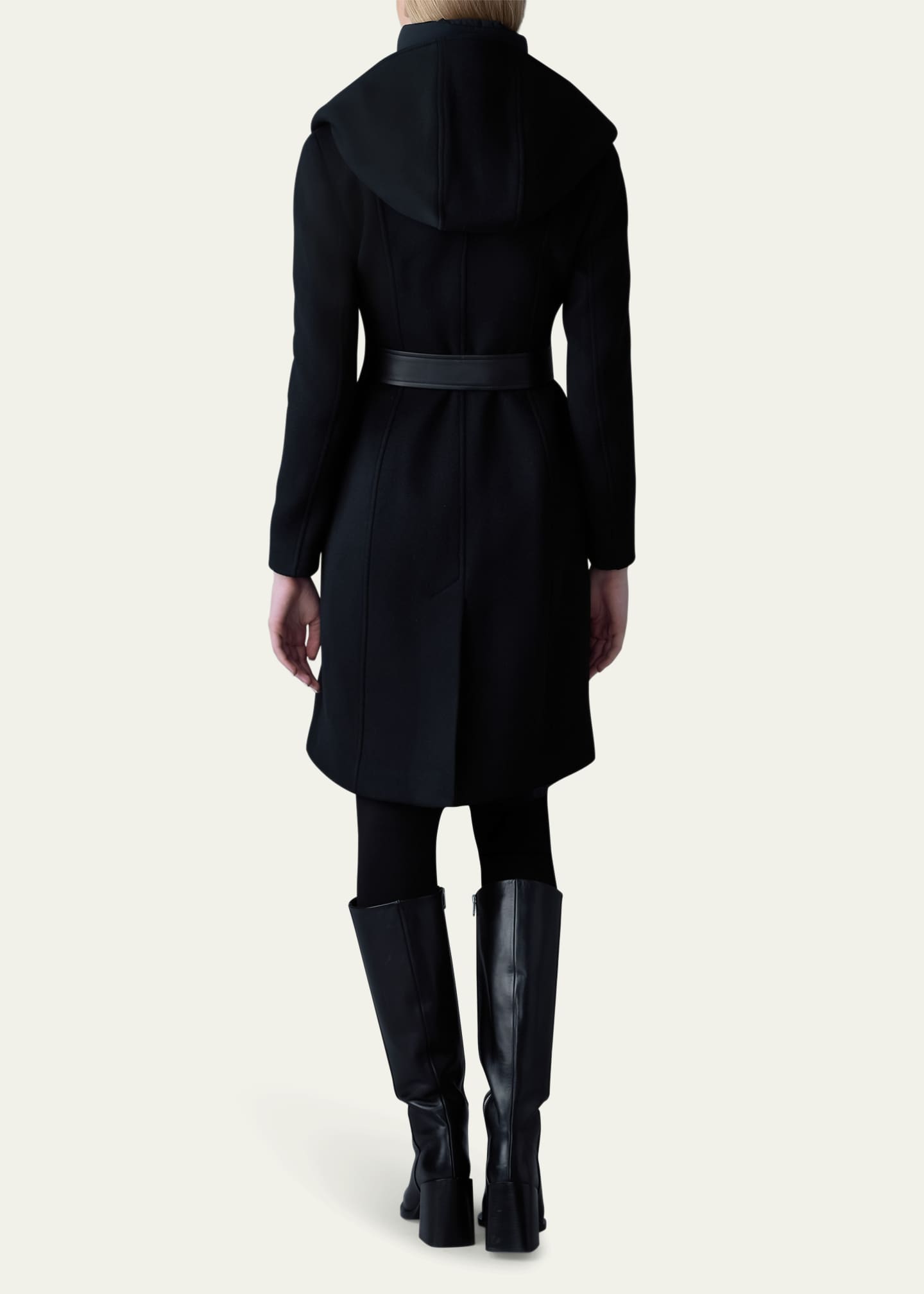 Mackage Shia 2-in-1 Double-Face Wool Coat with Removable Bib Image 3 of 5