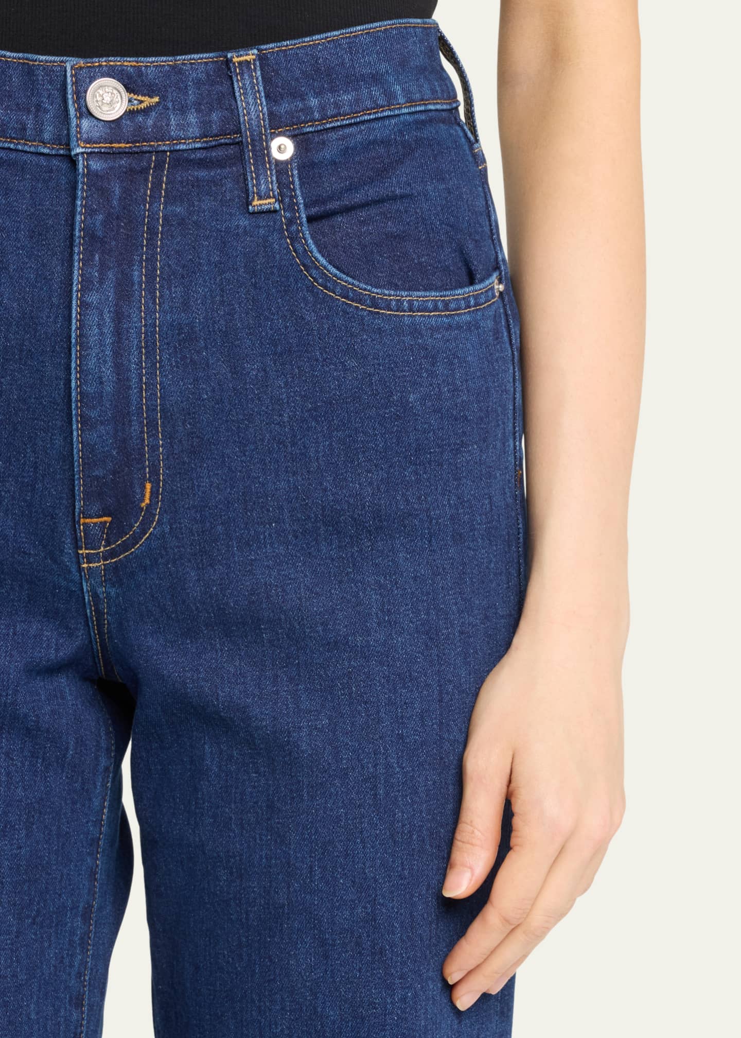 SLVRLAKE Grace Wide-Leg Raw Hem Jeans Image 5 of 5