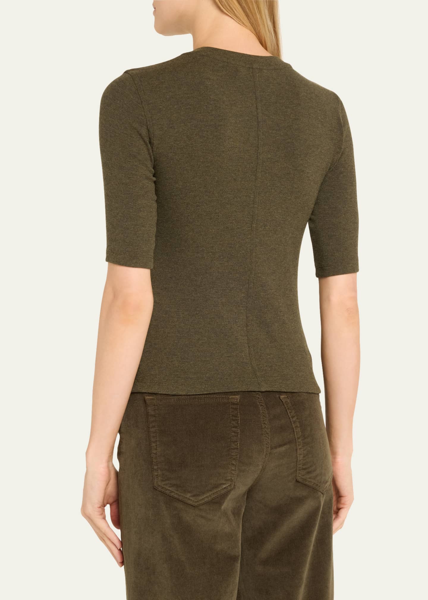 FRAME Ribbed Crewneck Tee Image 3 of 5