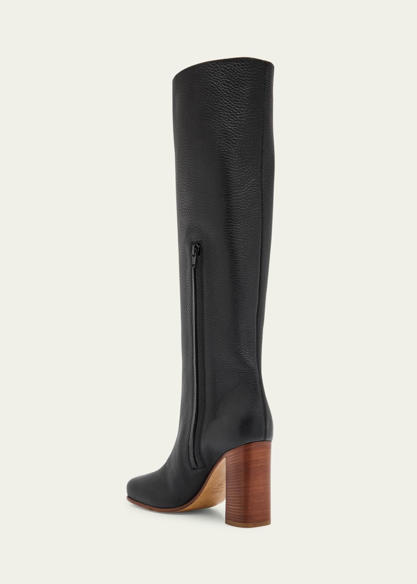 Khaite Willow Leather Knee Boots Image 3 of 5