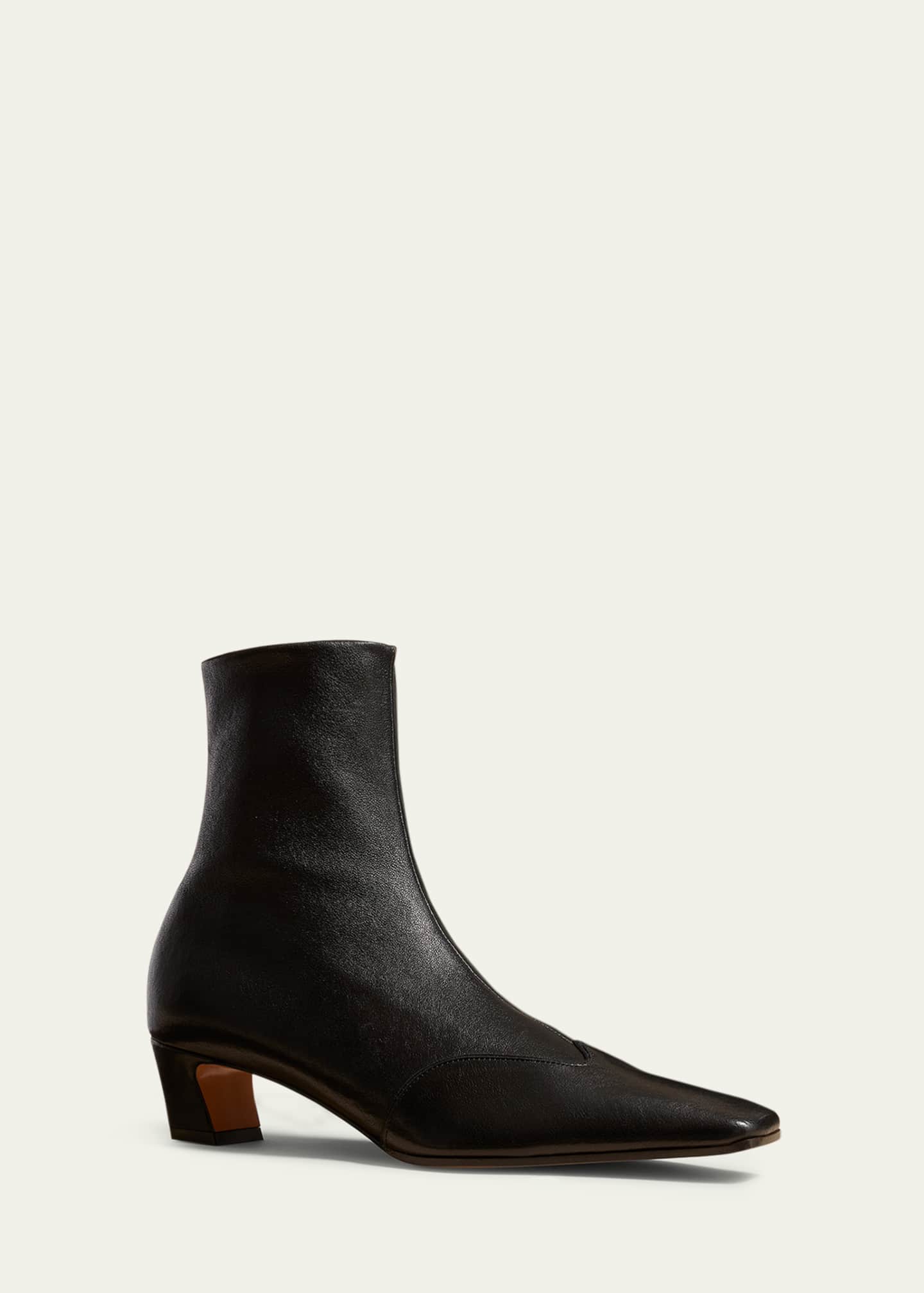 Khaite Nevada Stretch Leather Ankle Booties Image 2 of 5