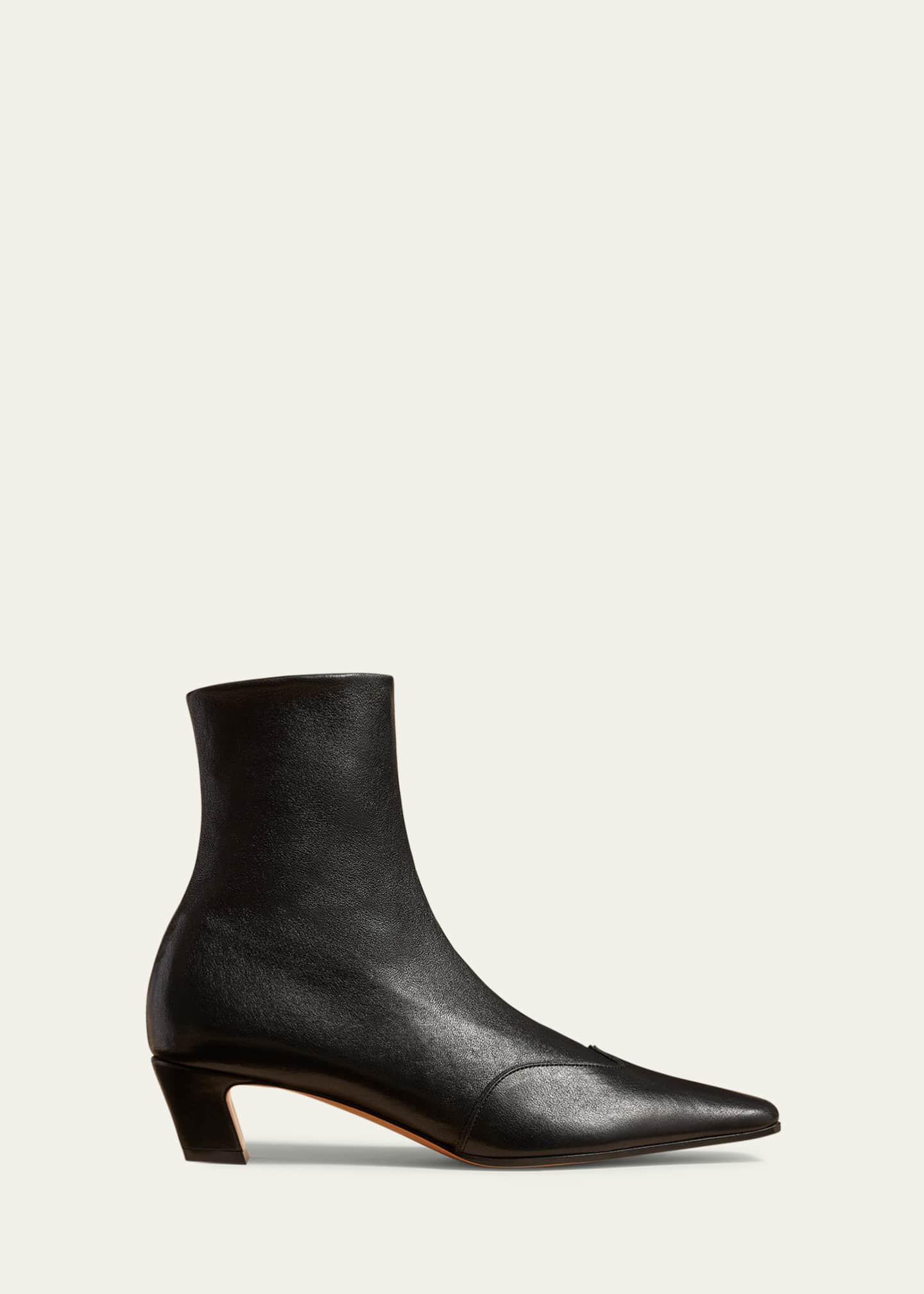 Khaite Nevada Stretch Leather Ankle Booties Image 1 of 5