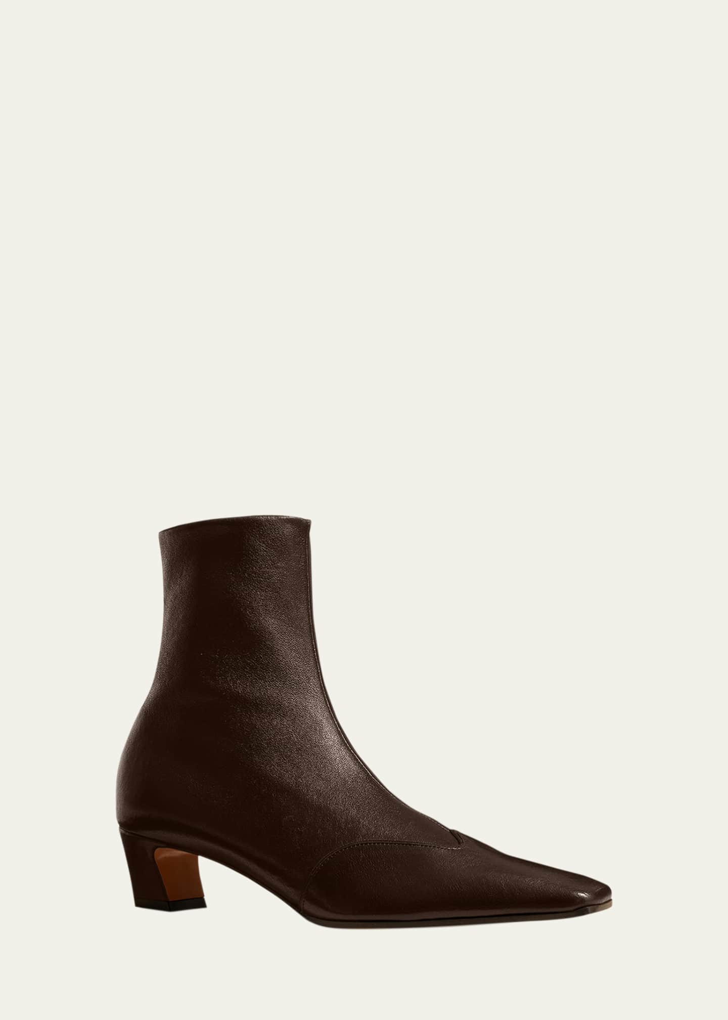 Nevada Stretch Leather Ankle Booties