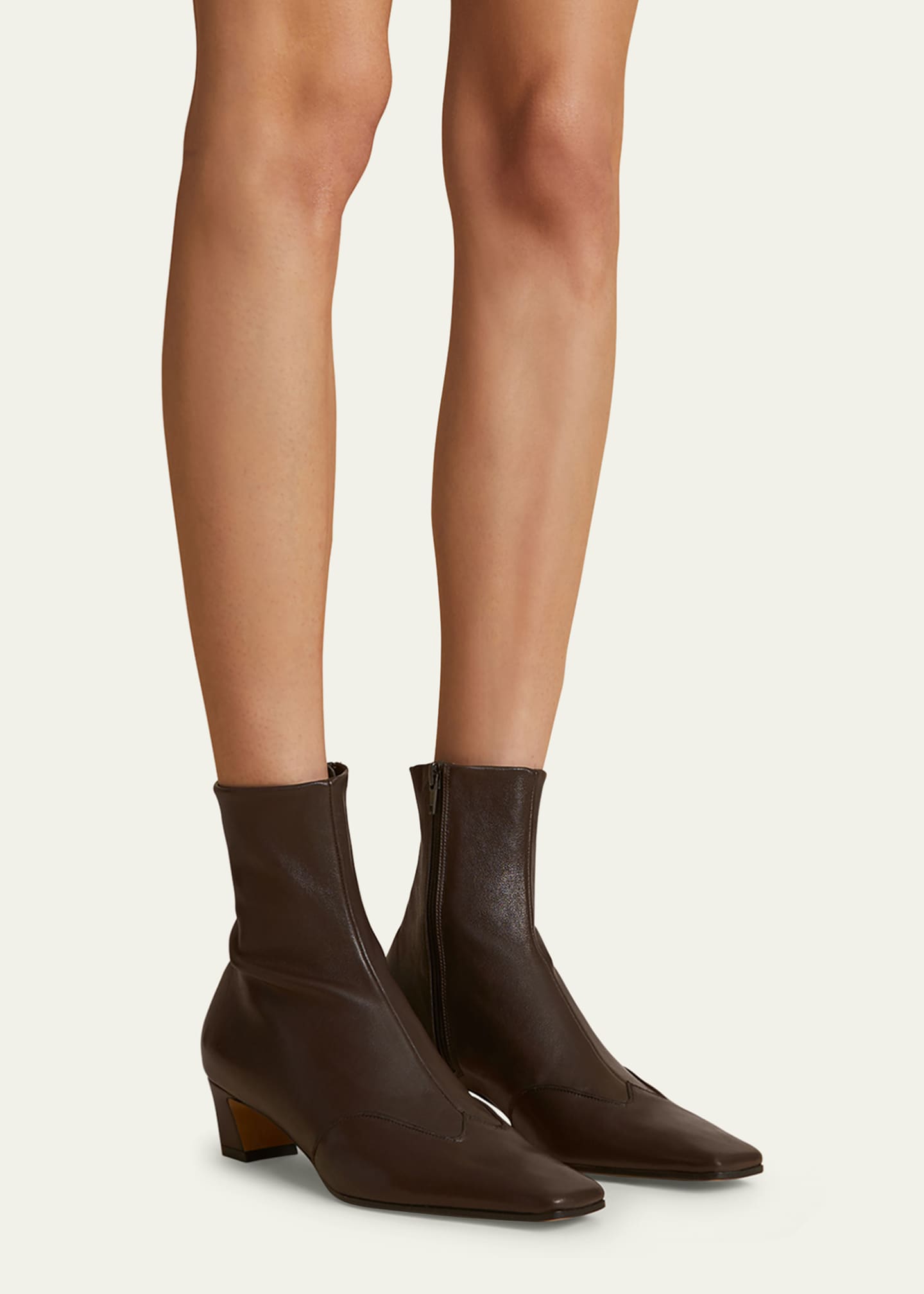 Nevada Stretch Leather Ankle Booties