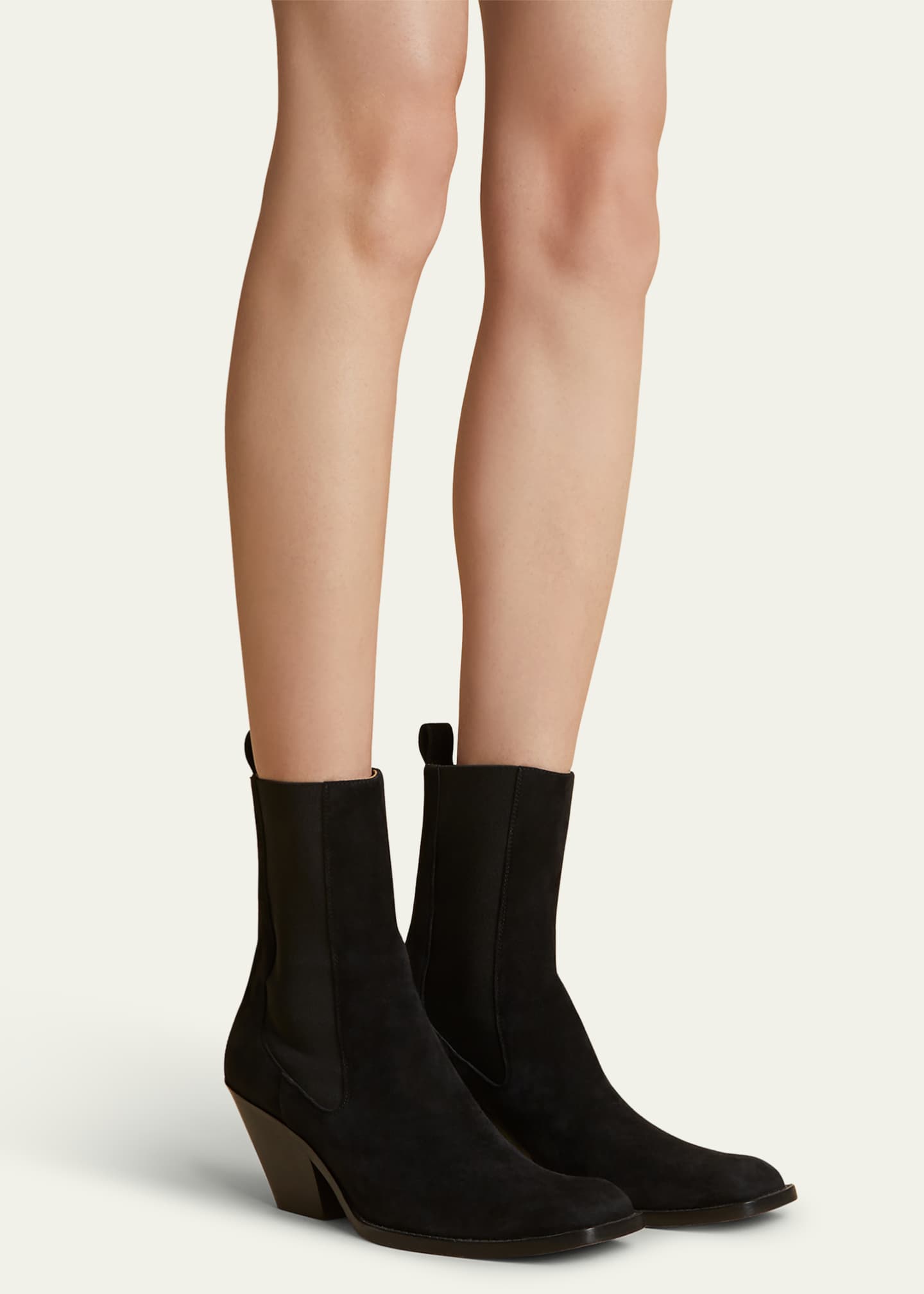 Khaite Austin Suede Chelsea Booties Image 2 of 2