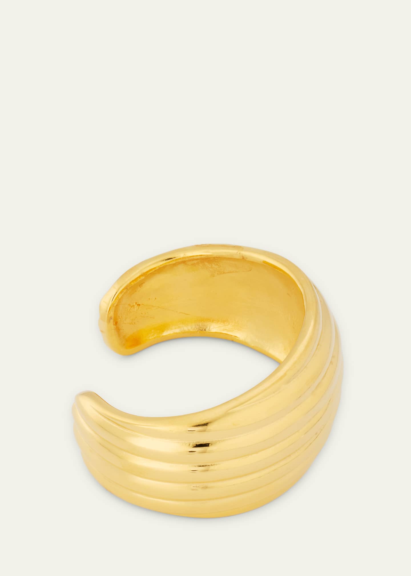 Ben-Amun Gold Plated Lined Thick Cuff Bracelet Image 4 of 4