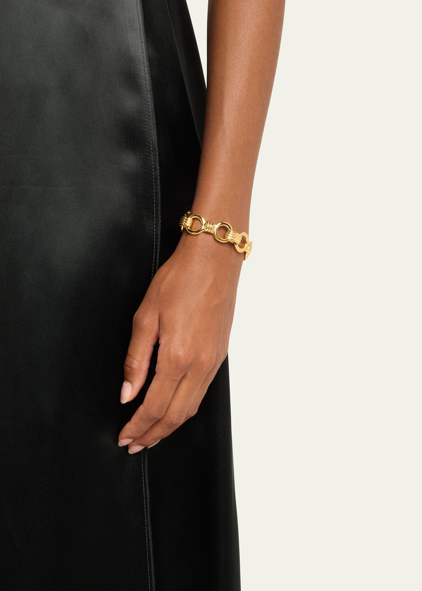 Ben-Amun Gold Plated Nuts and Links Bracelet, 7.5"L Image 2 of 4