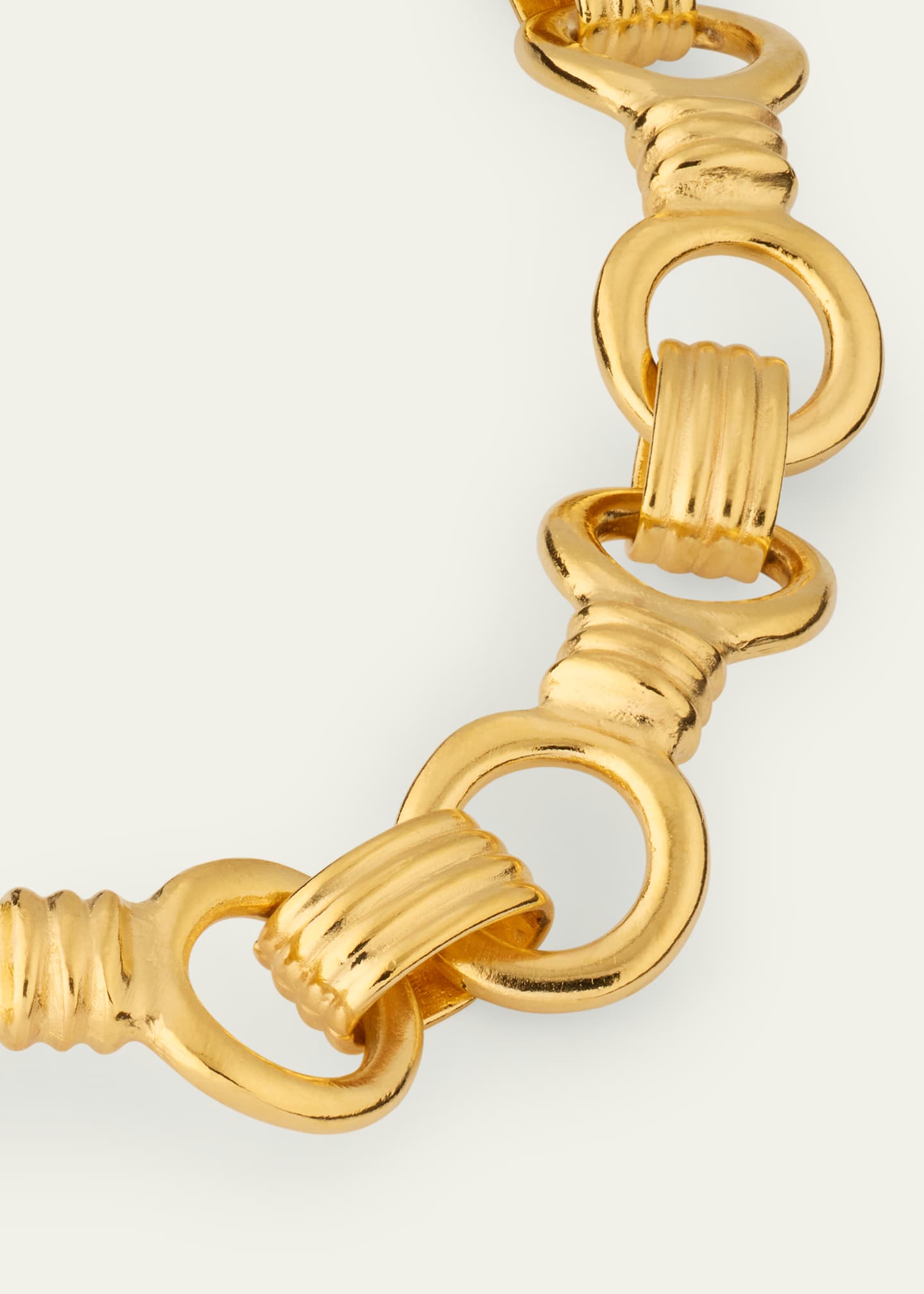 Ben-Amun Gold Plated Nuts and Links Bracelet, 7.5"L Image 3 of 4