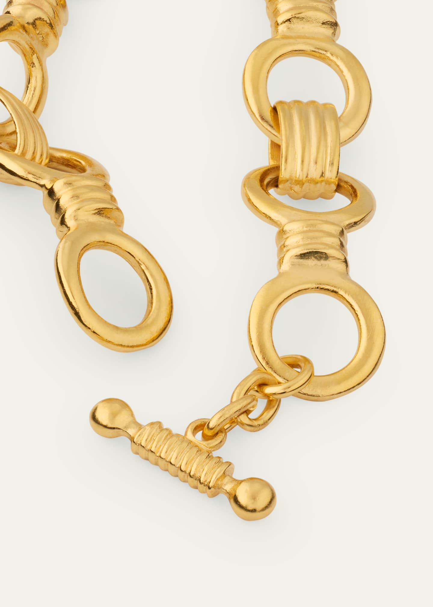 Ben-Amun Gold Plated Nuts and Links Bracelet, 7.5"L Image 4 of 4