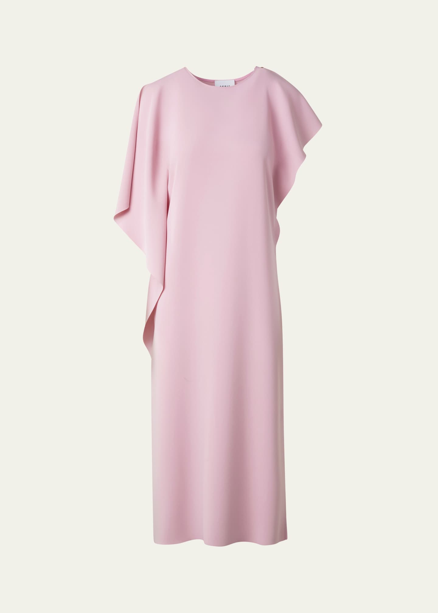 Akris punto Lasercut Shoulder-Drape Midi Dress Image 1 of 5