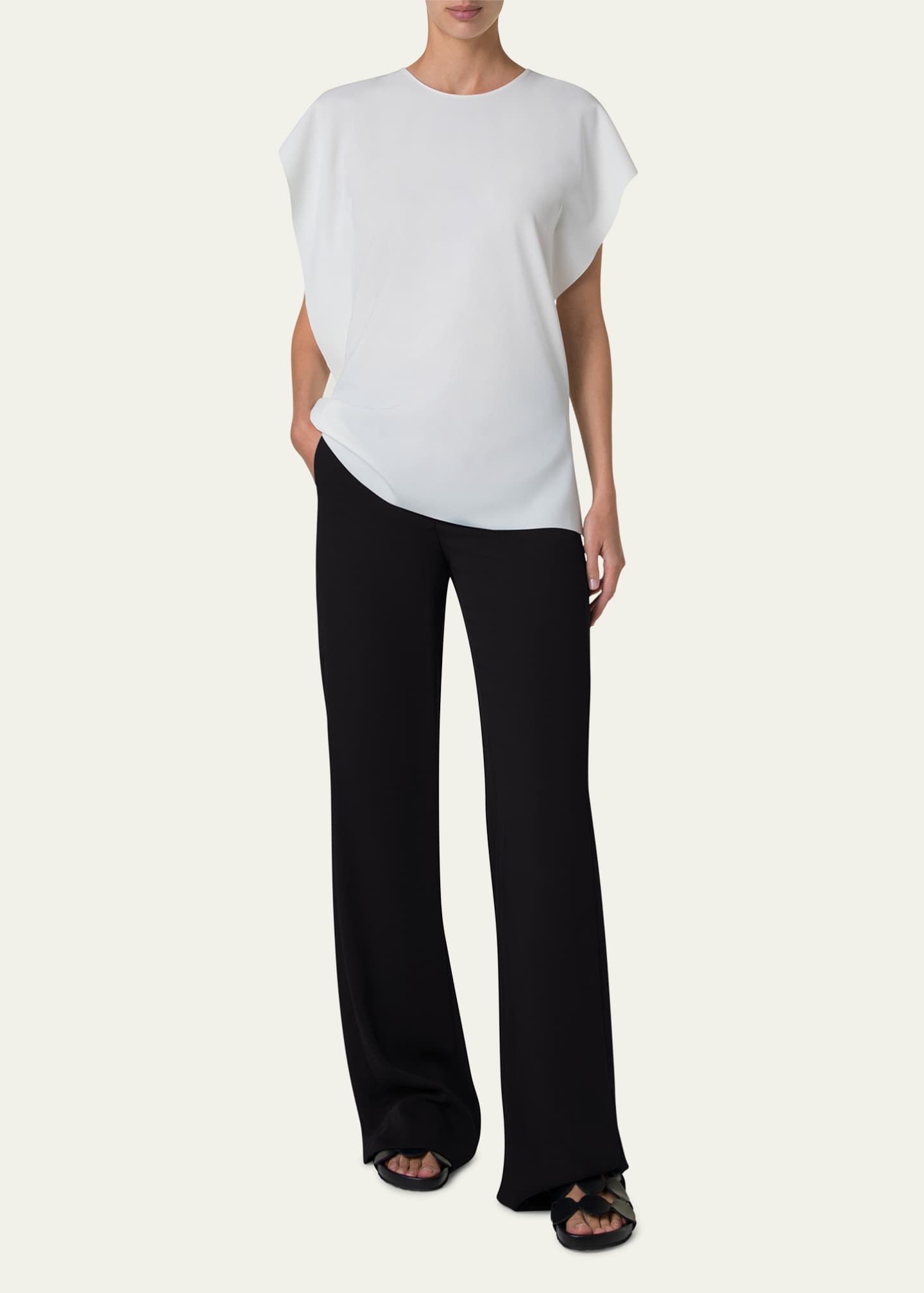 Akris punto Draped Sleeveless Blouse Image 2 of 5