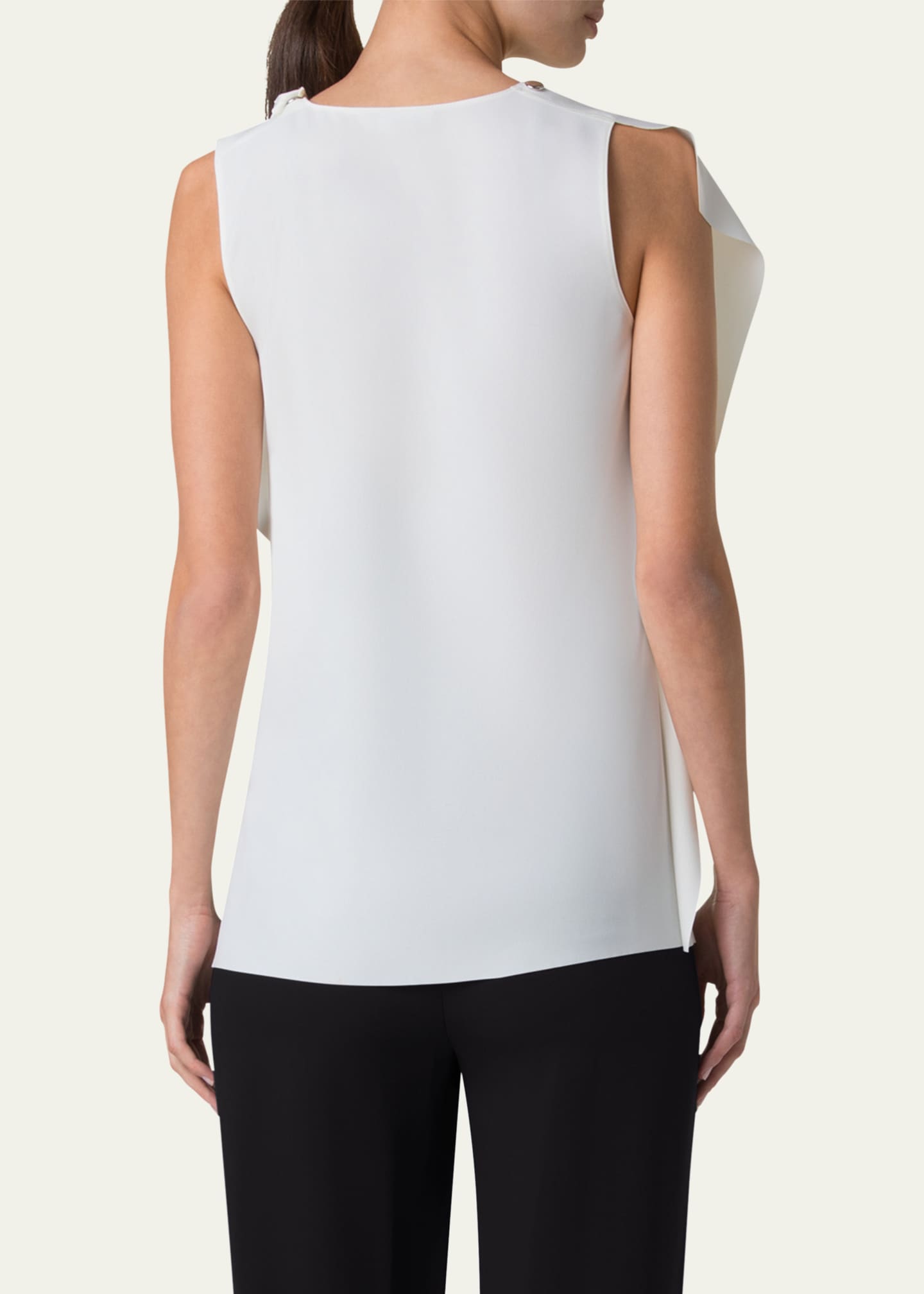 Akris punto Draped Sleeveless Blouse Image 3 of 5