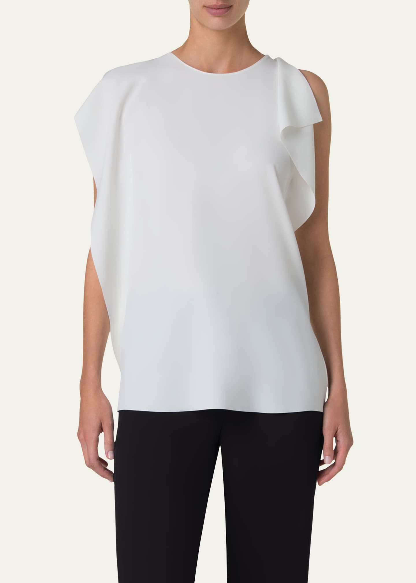 Akris punto Draped Sleeveless Blouse Image 4 of 5