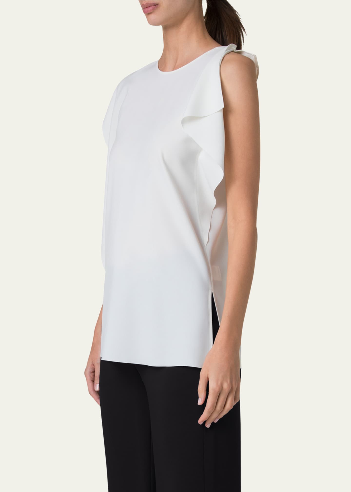 Akris punto Draped Sleeveless Blouse Image 5 of 5