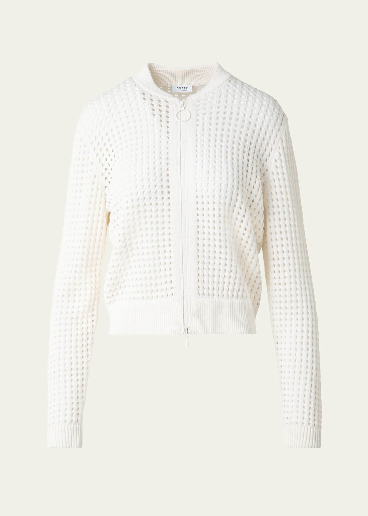 Akris punto Chunky Mesh Knit Cardigan Image 1 of 5