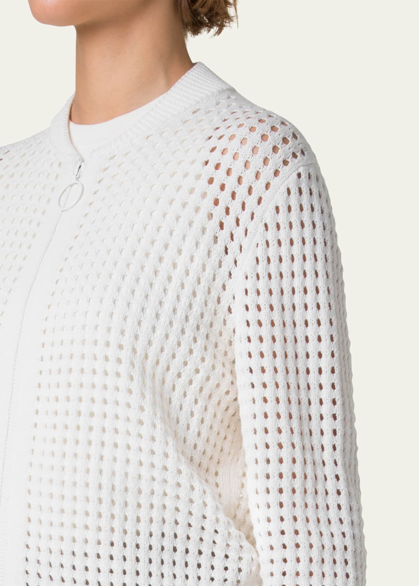 Akris punto Chunky Mesh Knit Cardigan Image 5 of 5