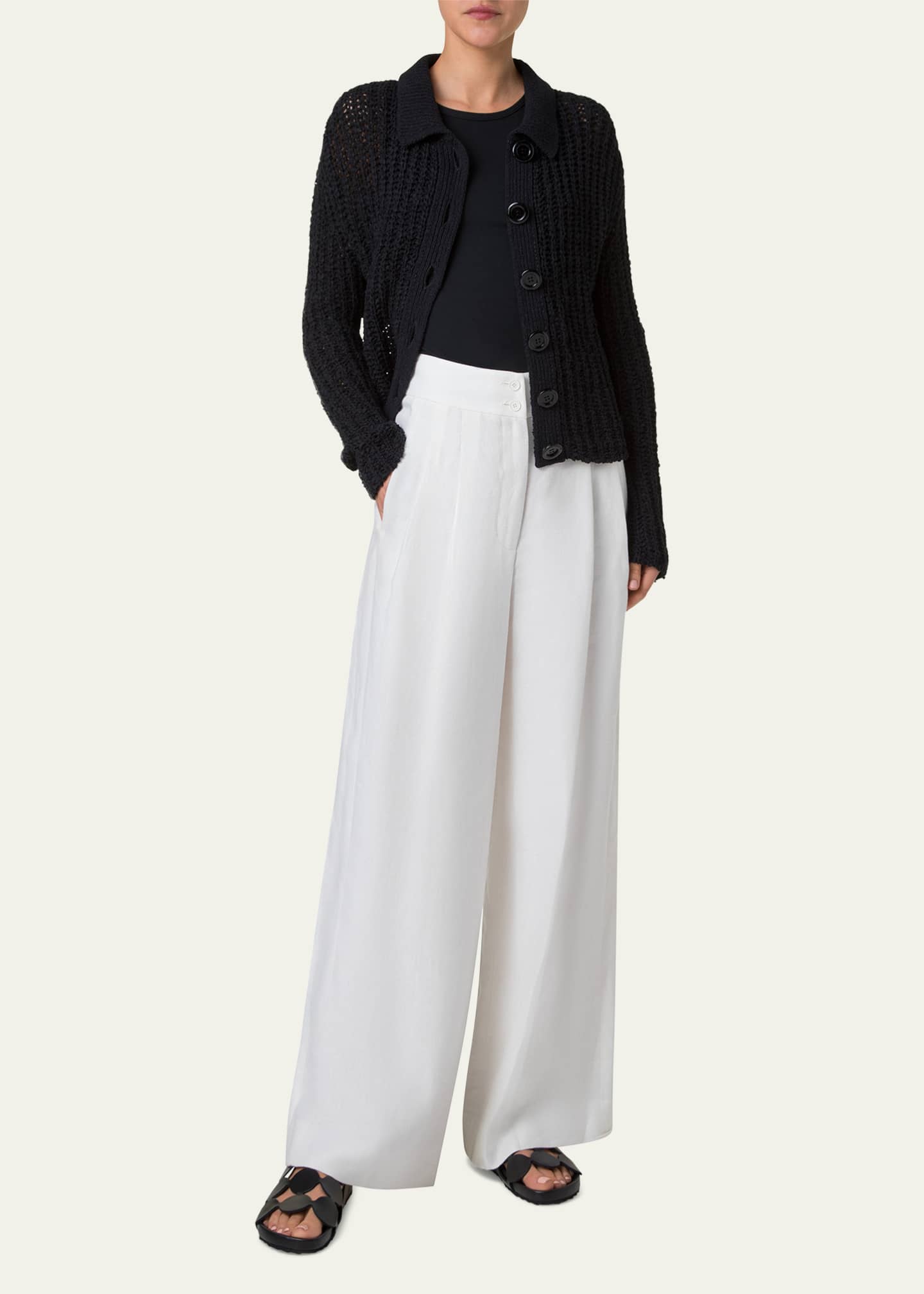 Akris punto Summer Tweed Knit Boxy Cardigan Image 2 of 5