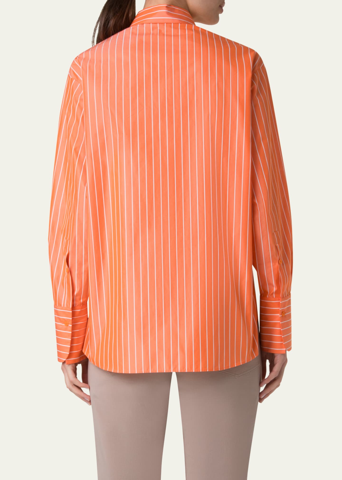 Akris punto Striped Cotton Poplin Shirt Image 3 of 5