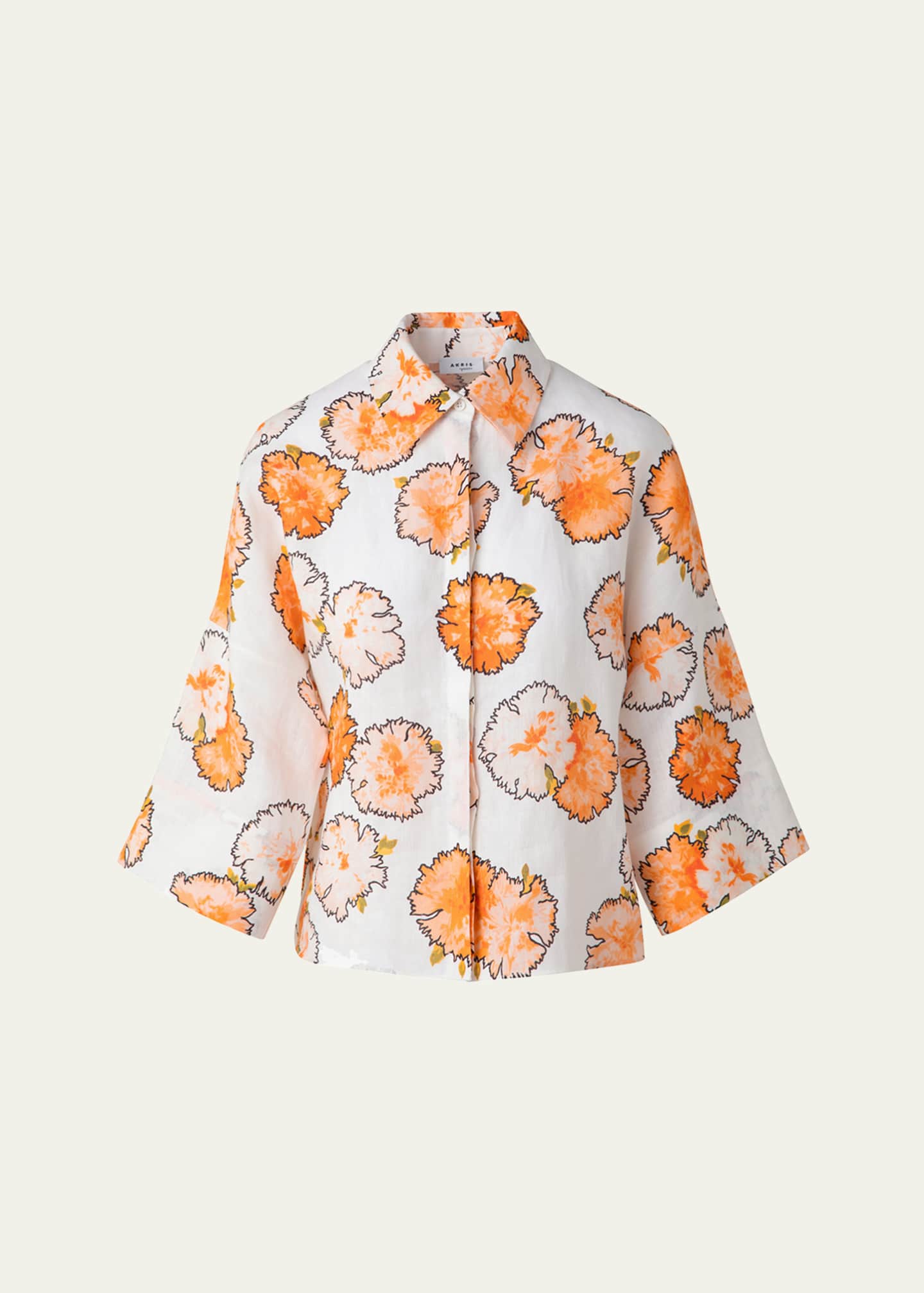 Akris punto Carnation Lightweight Linen Blouse Image 1 of 5
