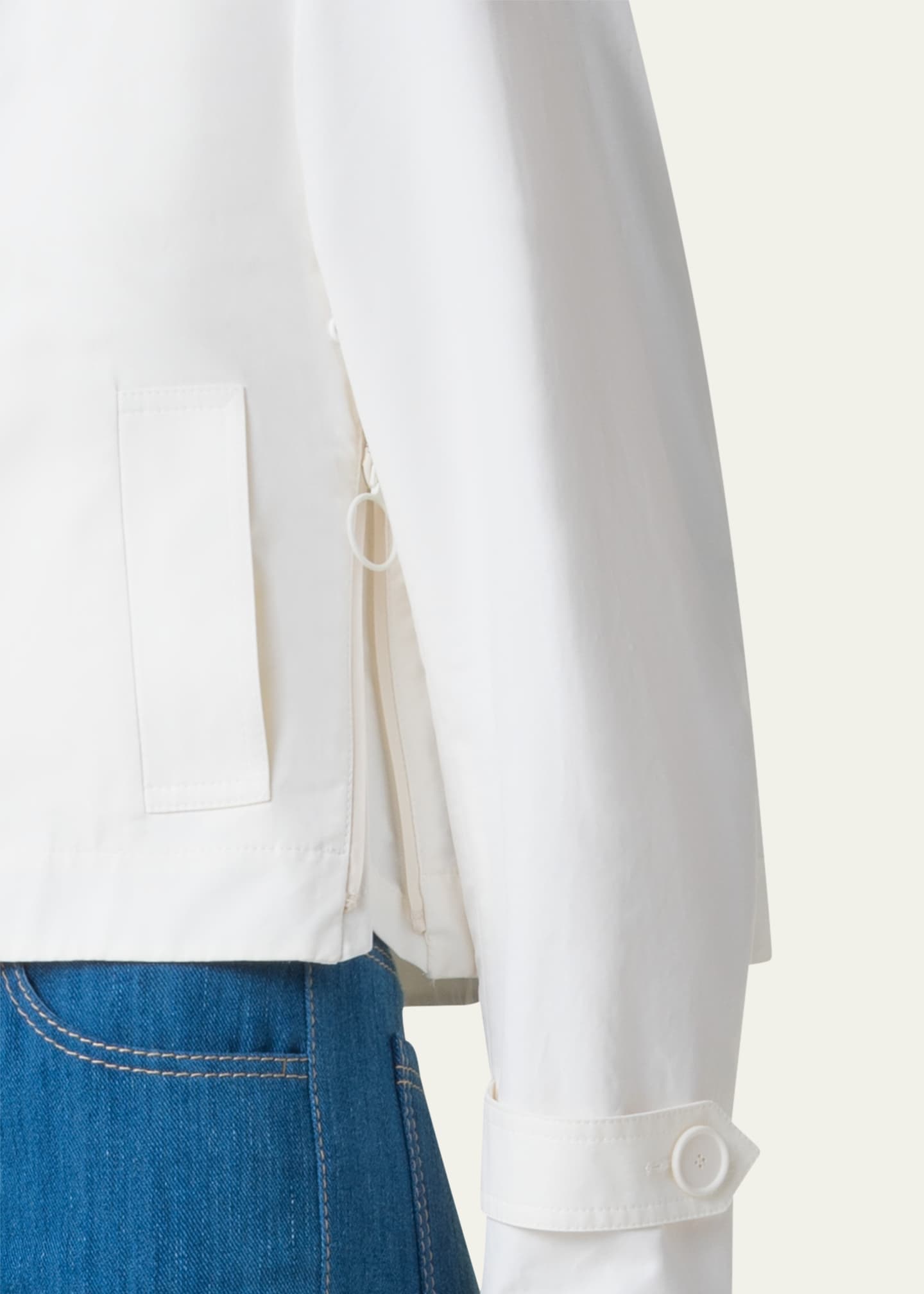 Akris punto Boxy Water Resistant Cotton-Blend Jacket Image 5 of 5
