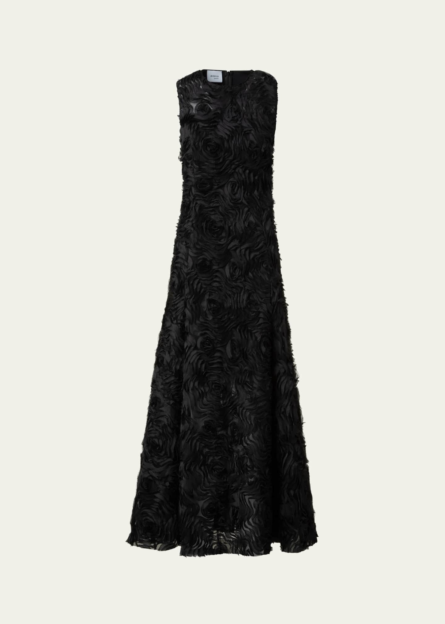 Akris punto Mixed-Media 3D Carnation Tulle Dress Image 1 of 5
