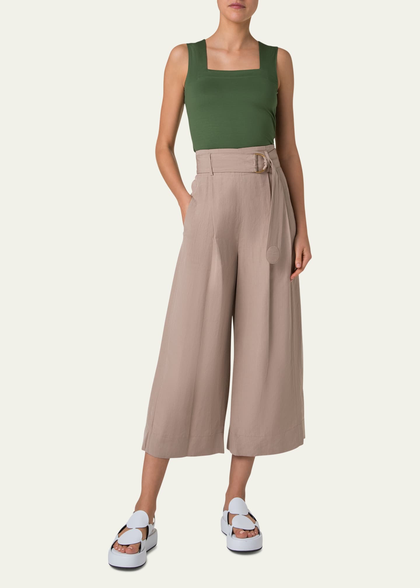 Akris punto Modal Stretch Square-Neck Top Image 2 of 5
