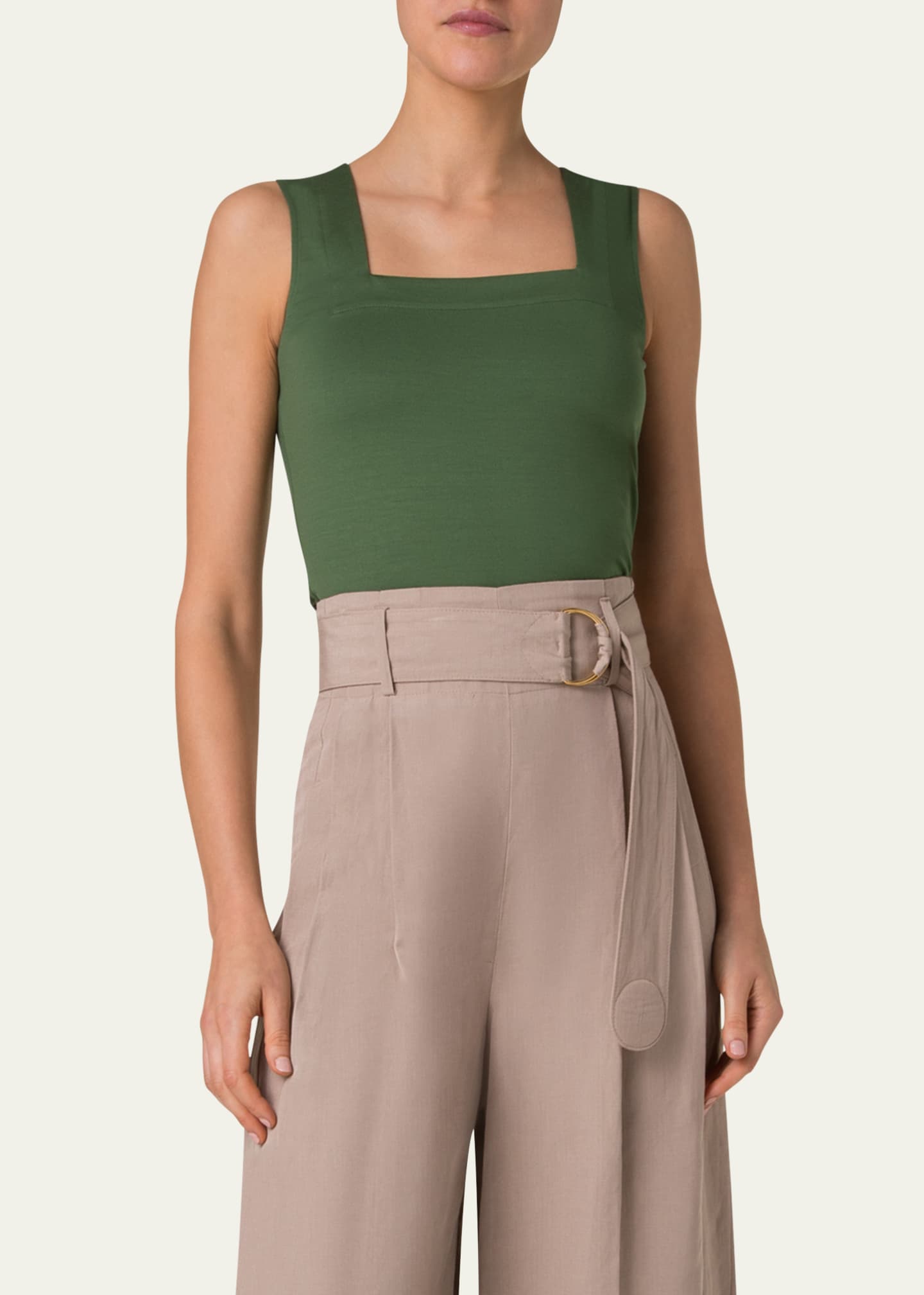 Akris punto Modal Stretch Square-Neck Top Image 4 of 5