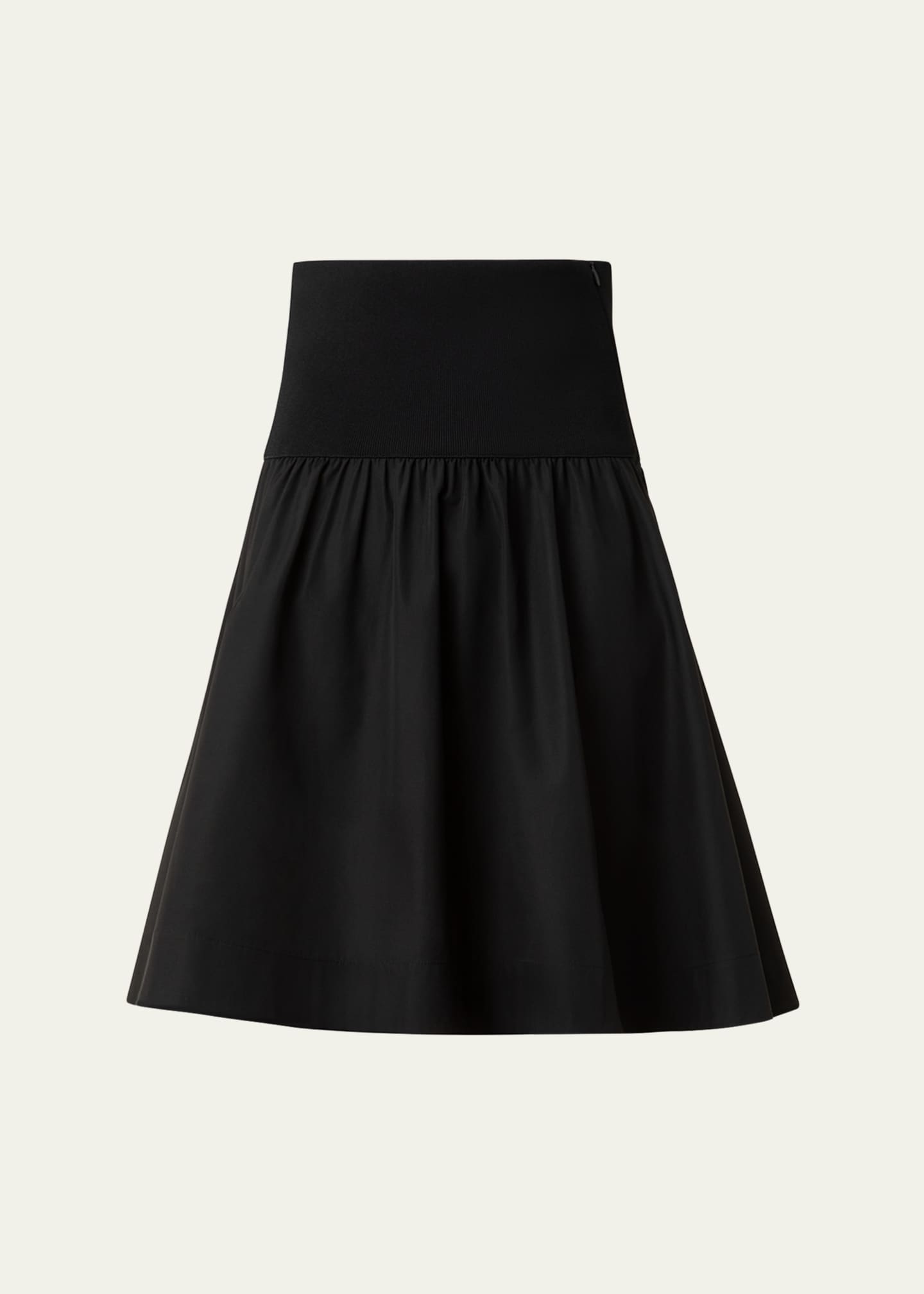 Akris punto Wide Waistband Cotton Poplin Skirt Image 1 of 5