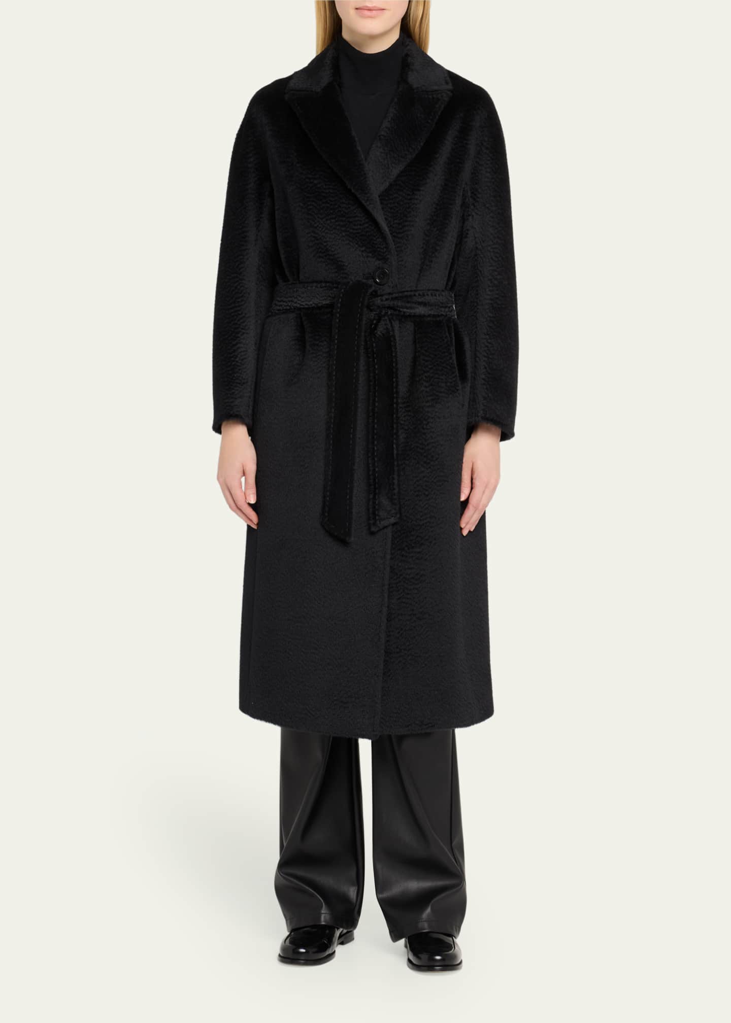 Cinzia Rocca Single-Button Alpaca Wool Coat Image 2 of 5