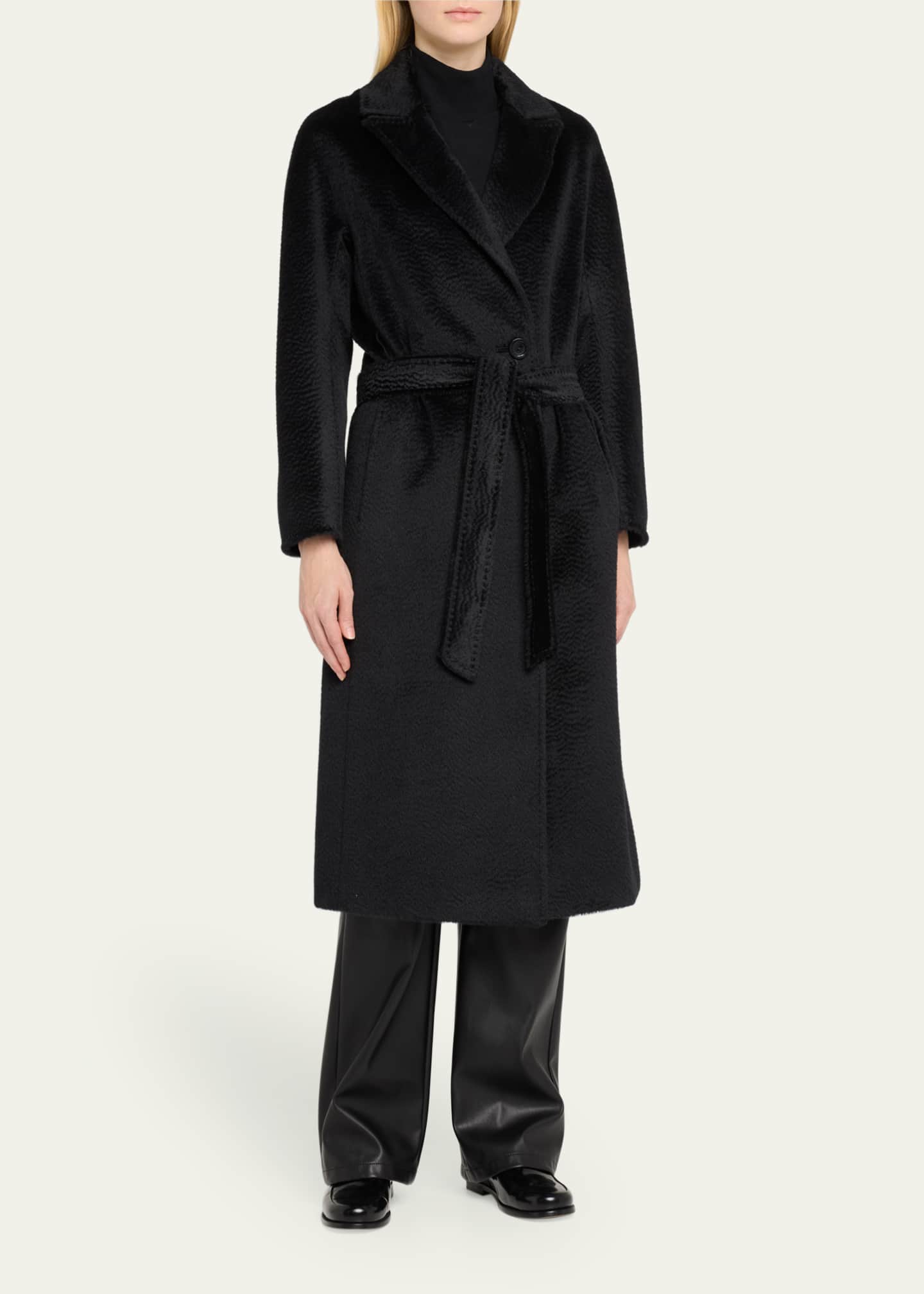 Cinzia Rocca Single-Button Alpaca Wool Coat Image 4 of 5