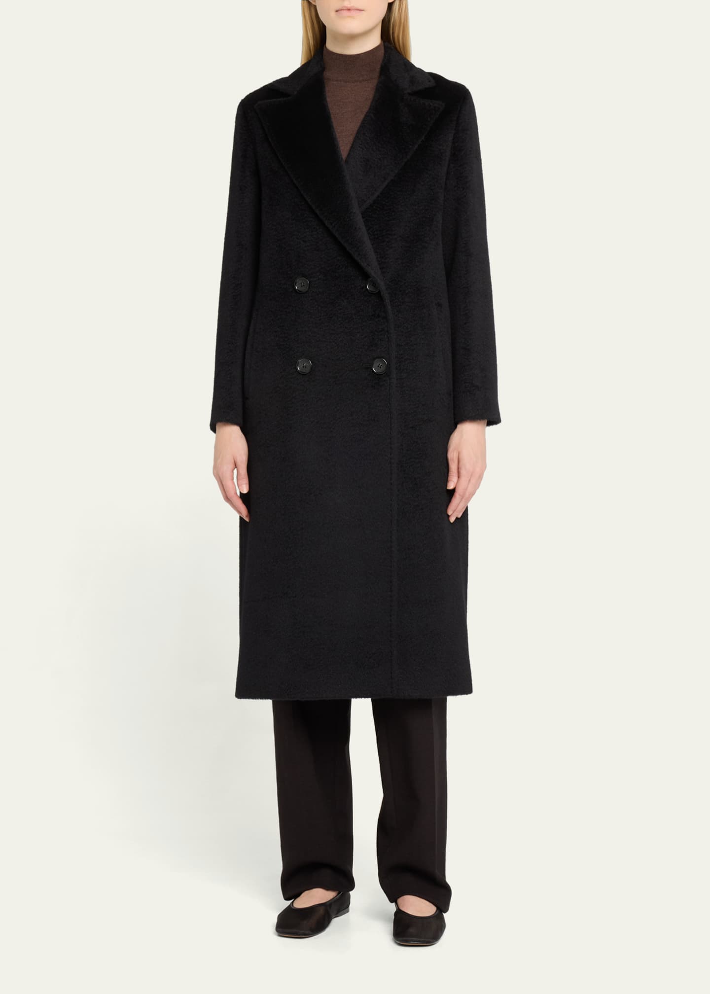 Cinzia Rocca Double-Breasted Alpaca Wool Coat Image 2 of 5