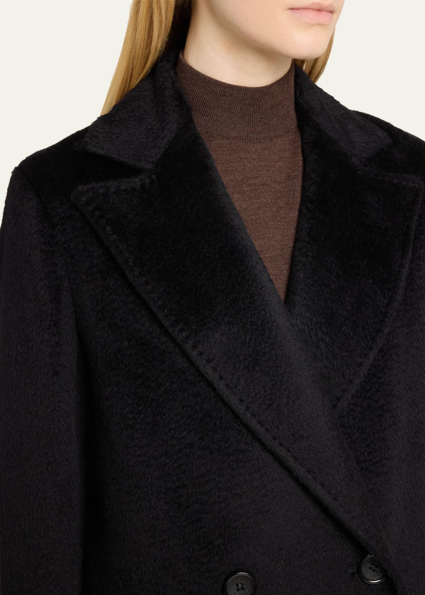 Cinzia Rocca Double-Breasted Alpaca Wool Coat Image 5 of 5