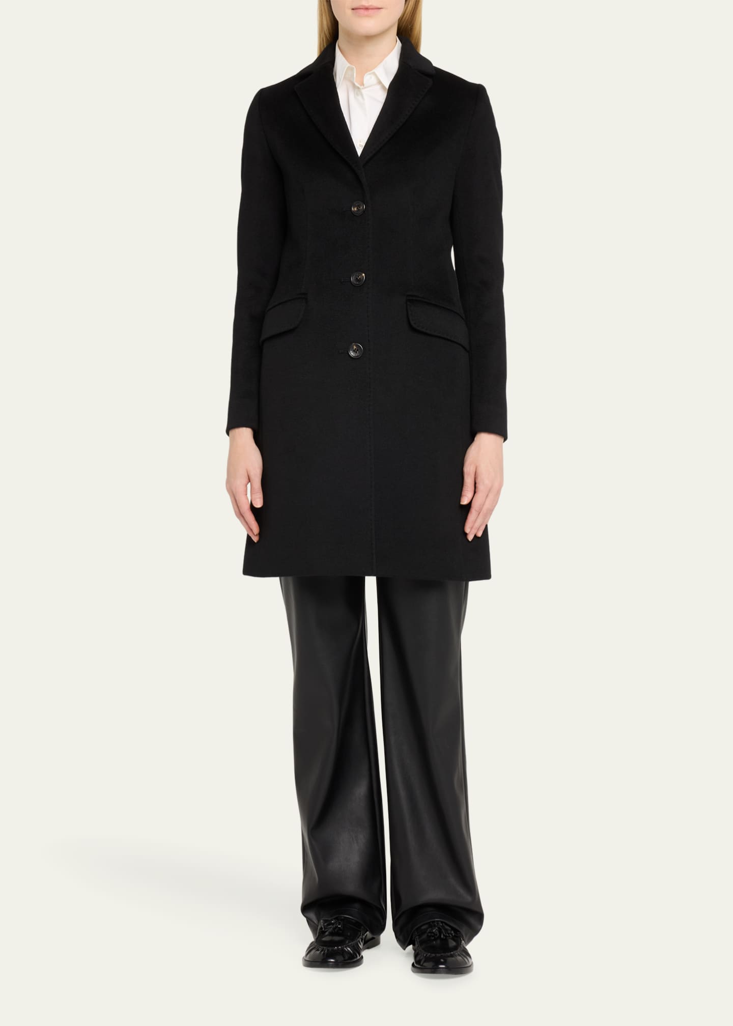 Cinzia Rocca Single-Breasted Wool Coat Image 2 of 5