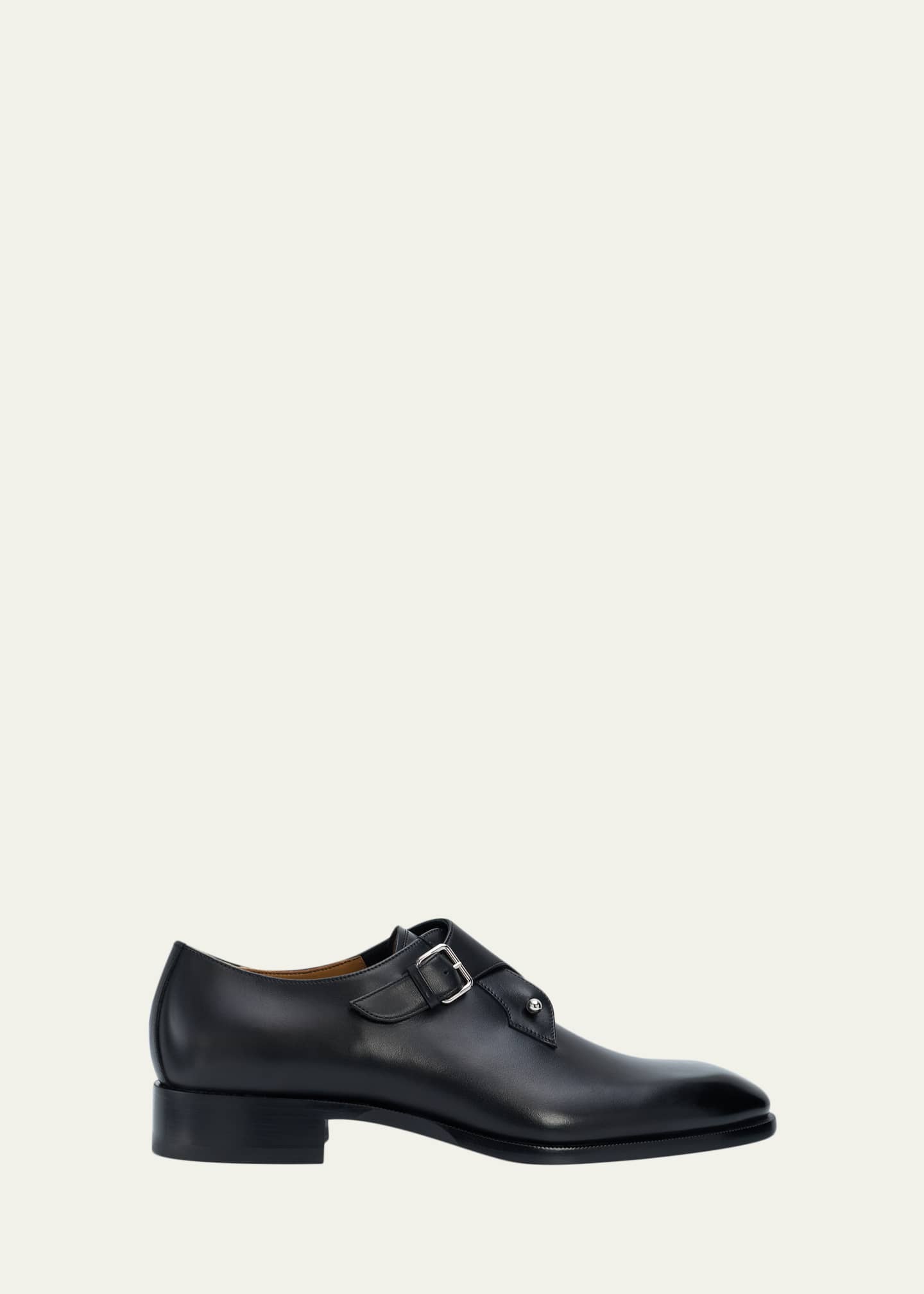 Christian Louboutin Men's Chambeli Monk-Strap Leather Loafers