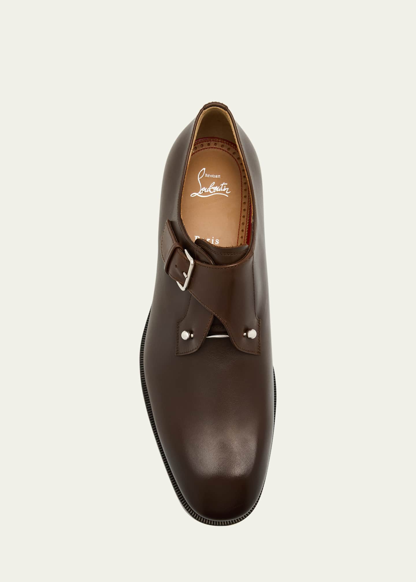 Christian Louboutin Men's Chambeli Monk-Strap Leather Loafers Image 4 of 4