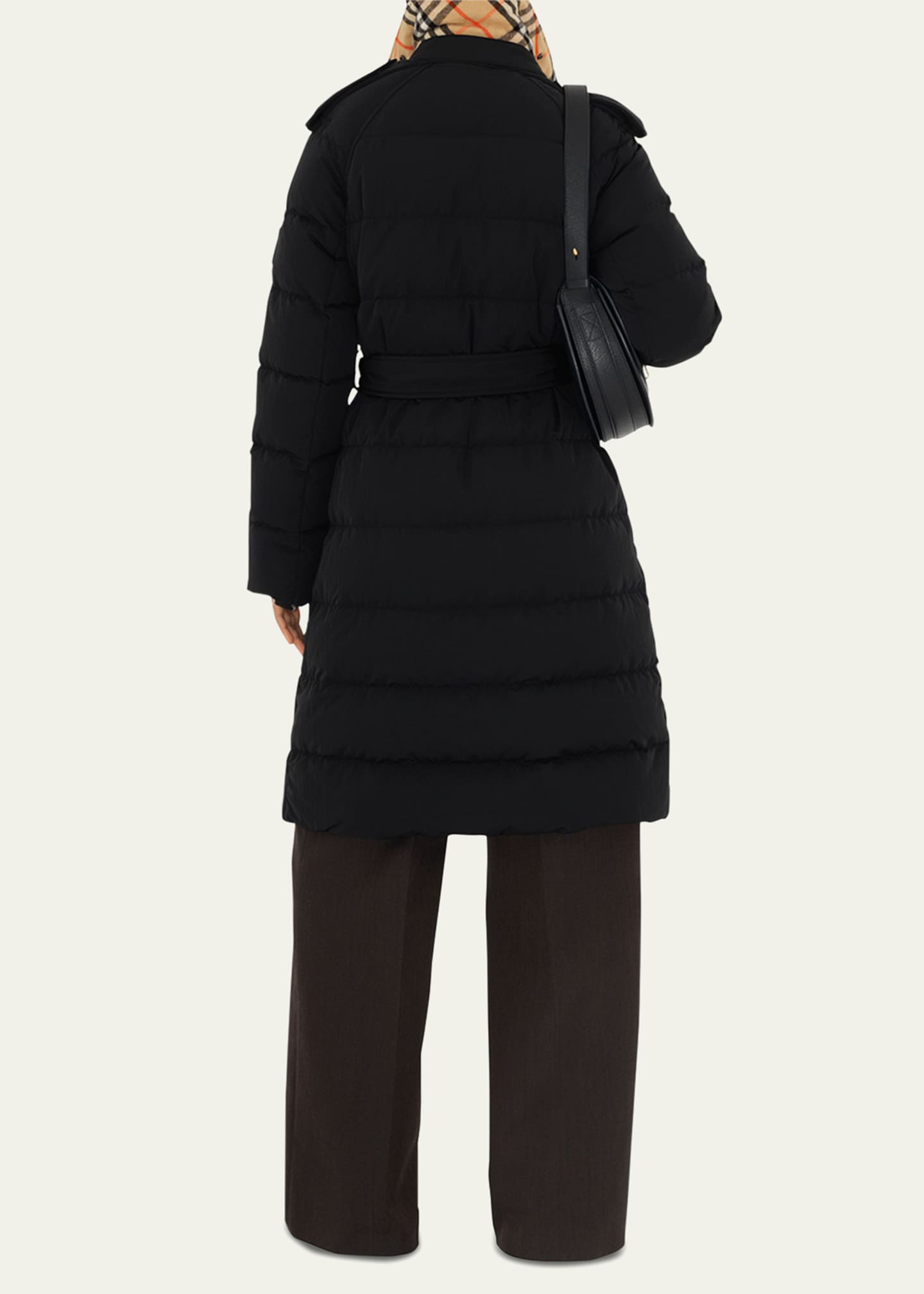Burberry Belted Double-Breasted Down Trench Coat Image 3 of 4