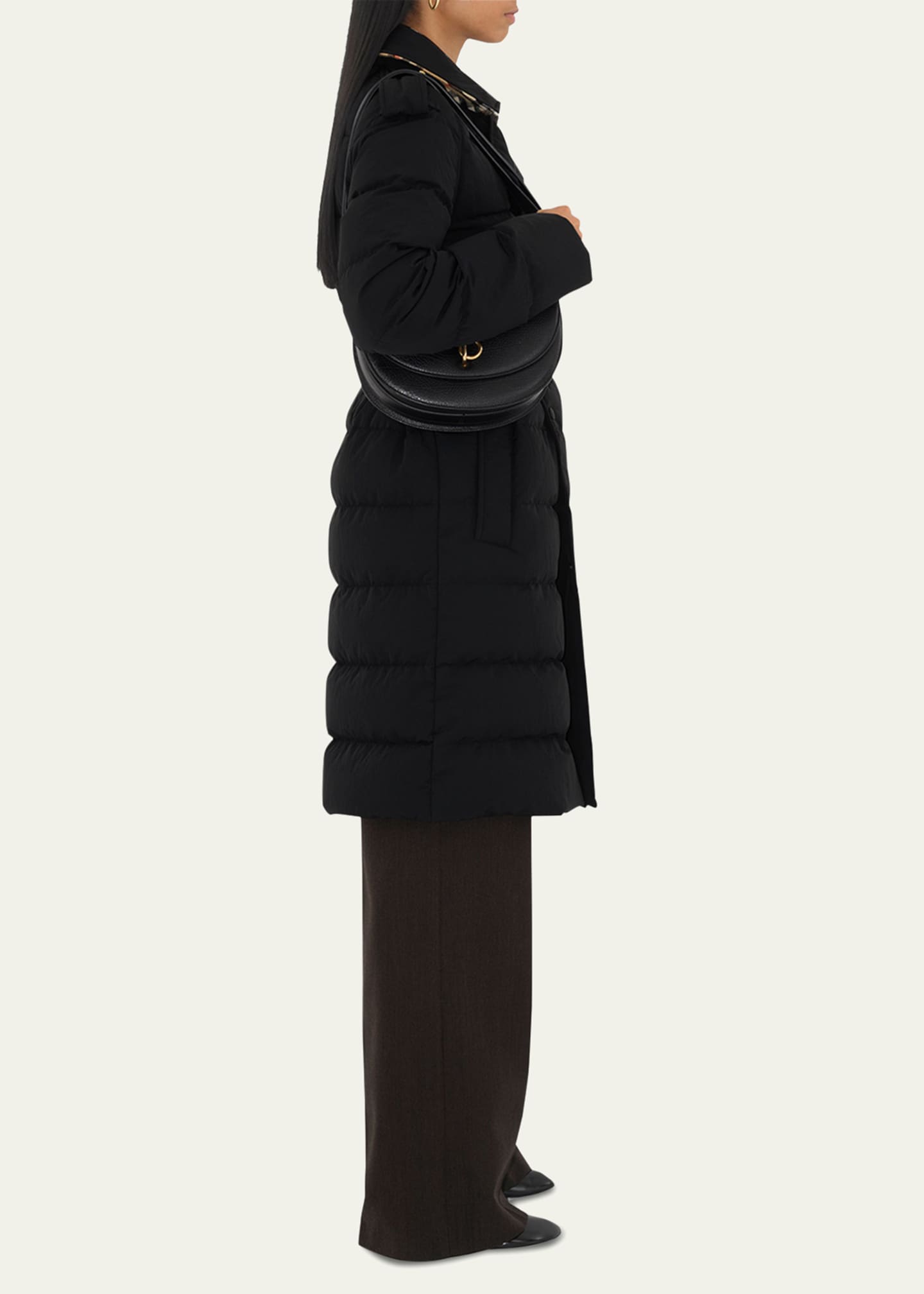 Burberry Belted Double-Breasted Down Trench Coat Image 4 of 4