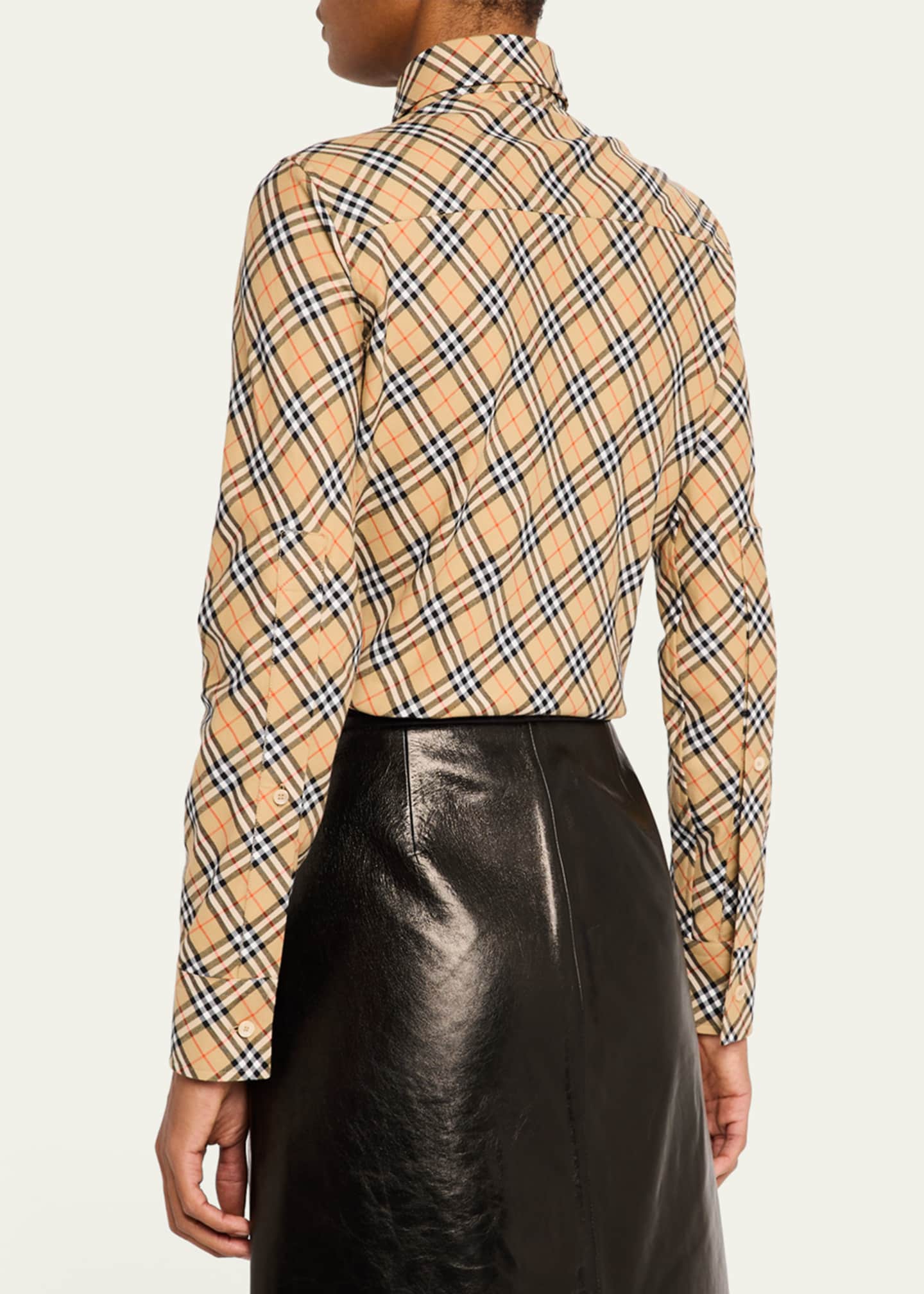 Burberry Shrunken Check Button-Down Shirt Image 3 of 5