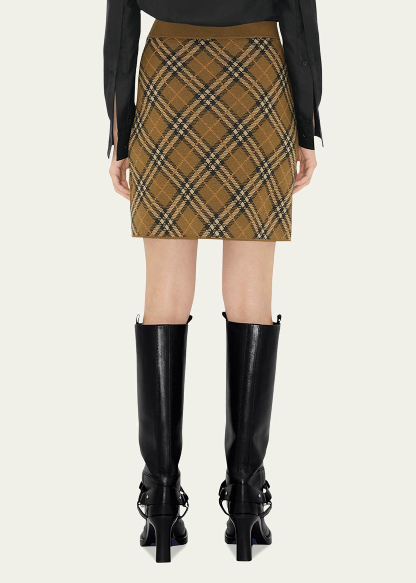 Burberry Check Knit Mini Skirt Bergdorf Goodman