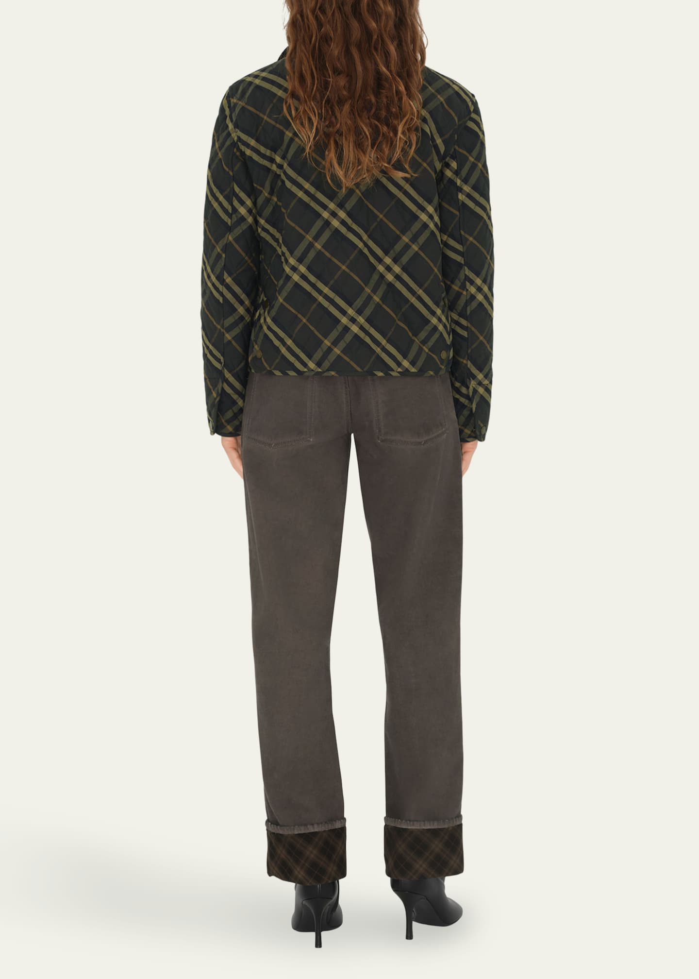 Burberry Short Check Quilted Jacket Image 3 of 4