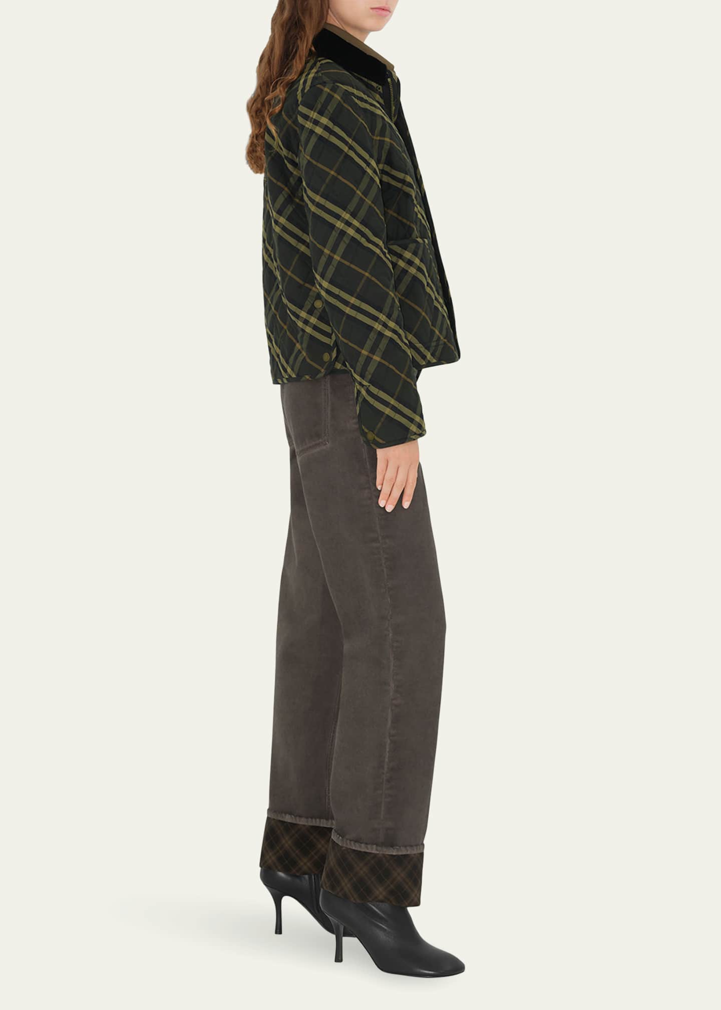 Burberry Short Check Quilted Jacket Image 4 of 4