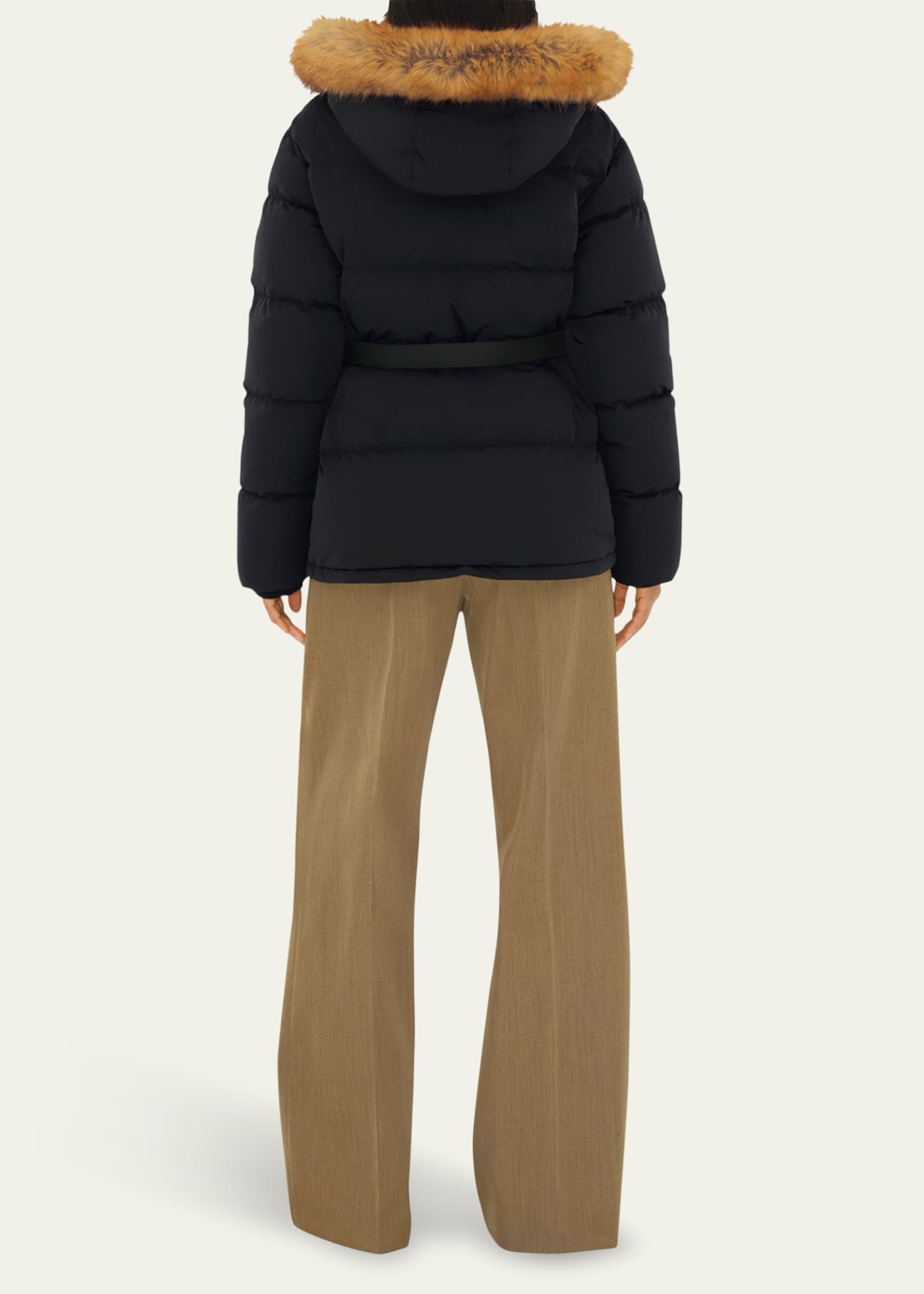 Burberry detachable hood belted puffer coat cheap