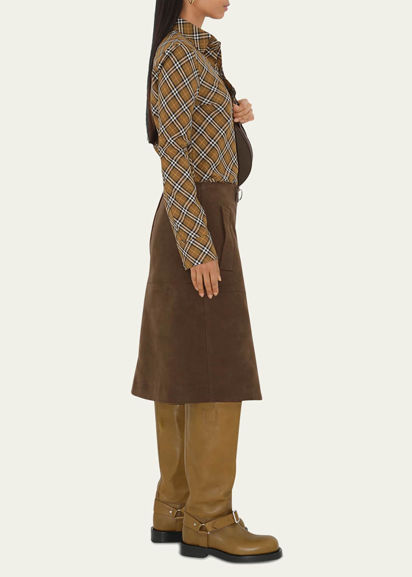 Burberry Shrunken Check Button-Down Shirt Image 2 of 4
