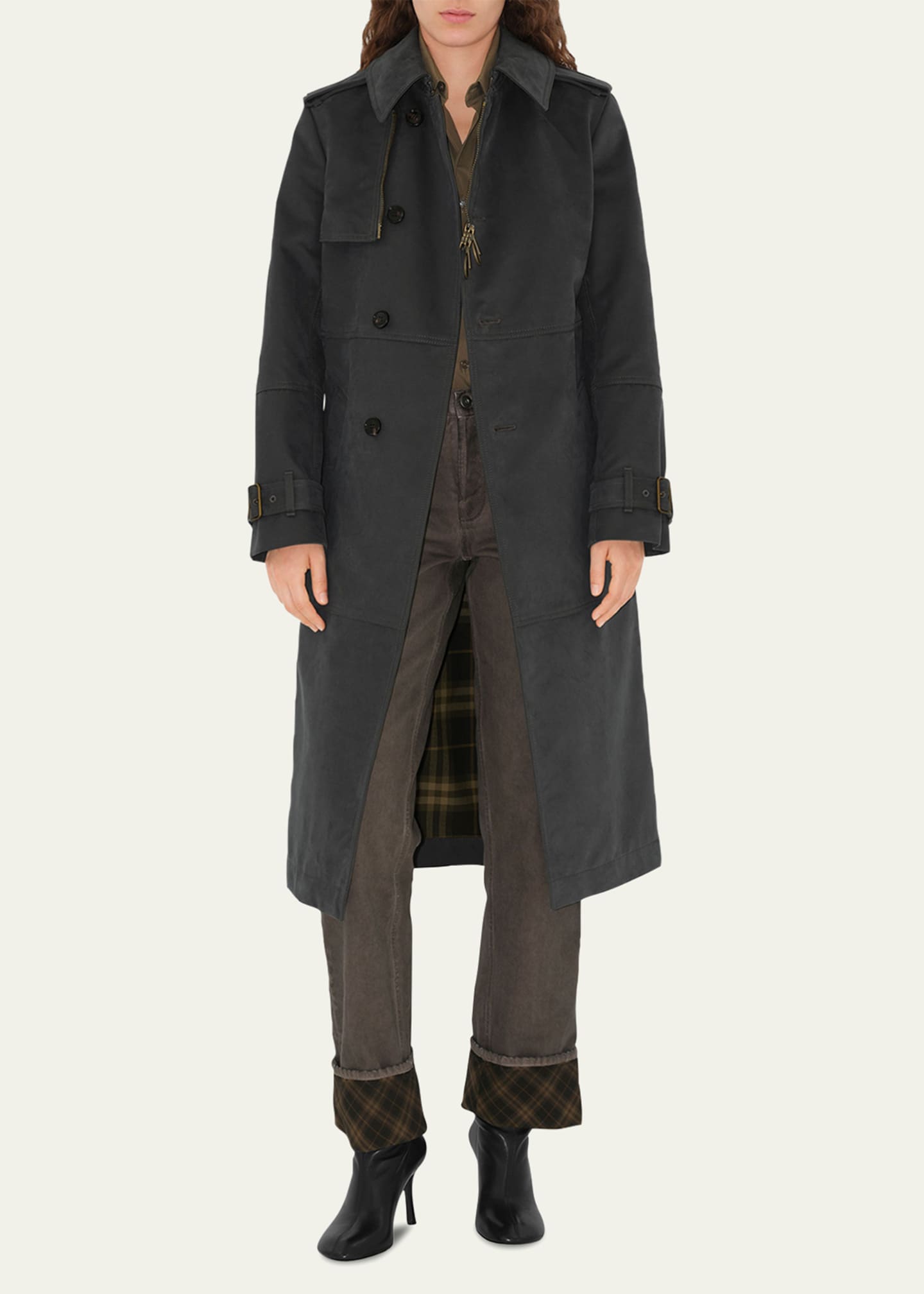 Burberry Belted Single-Breasted Trench Coat Image 2 of 2